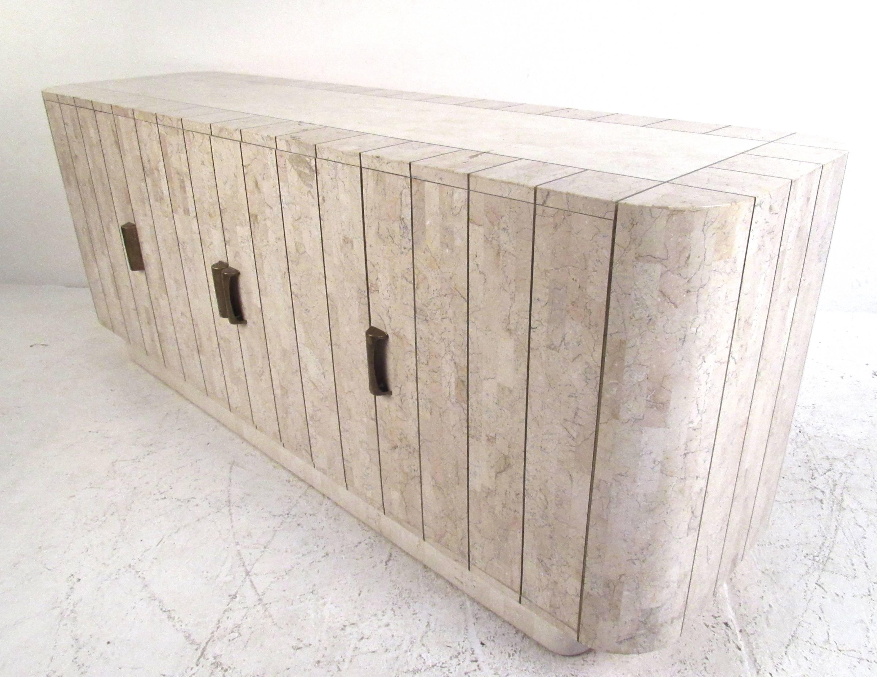 American Maitland Smith Credenza in Tessellated Stone