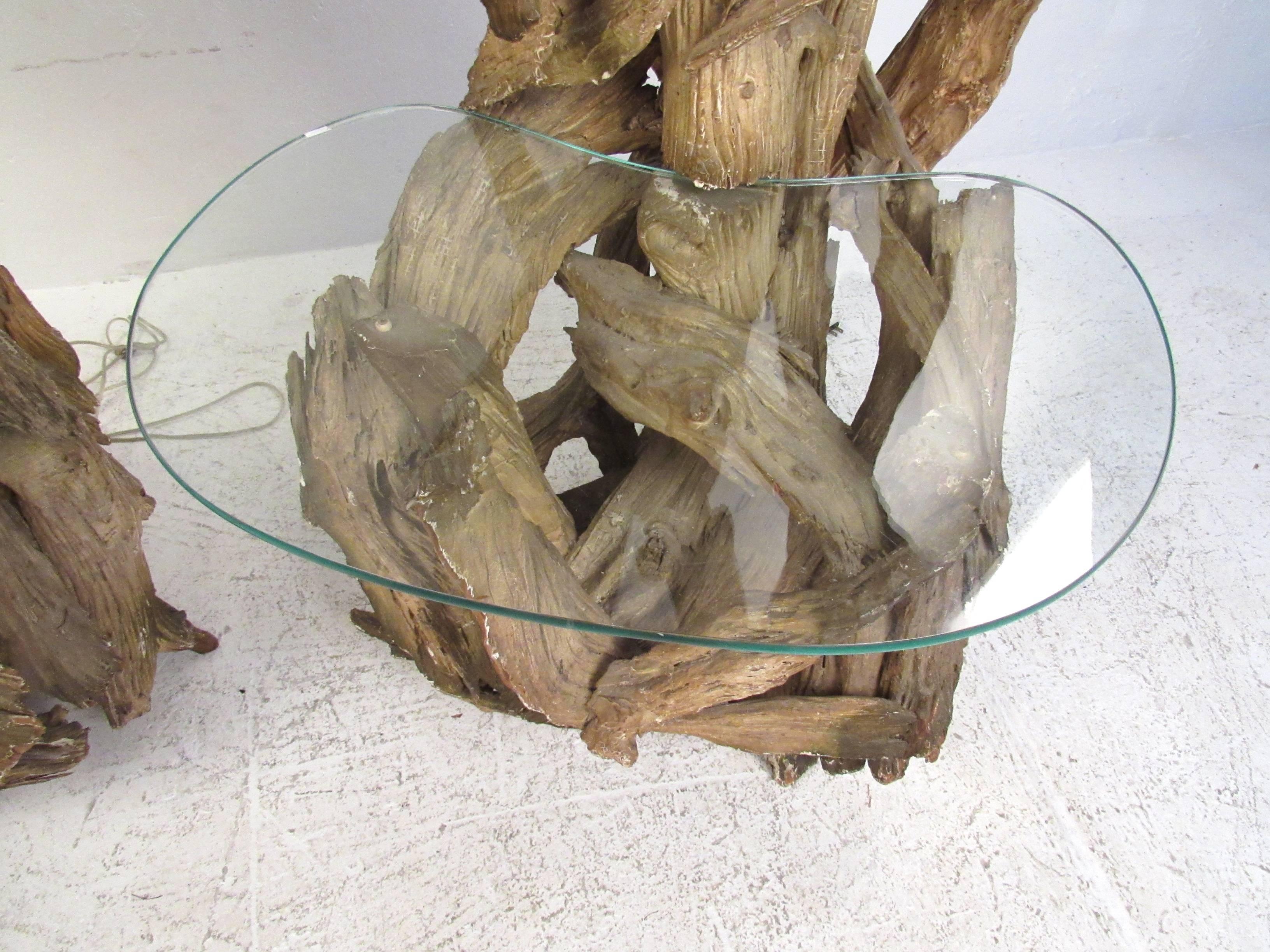 large driftwood candle holder