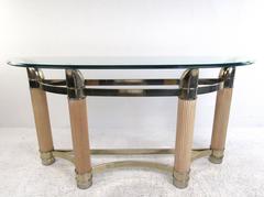 Vintage Modern Demilune Console Table
