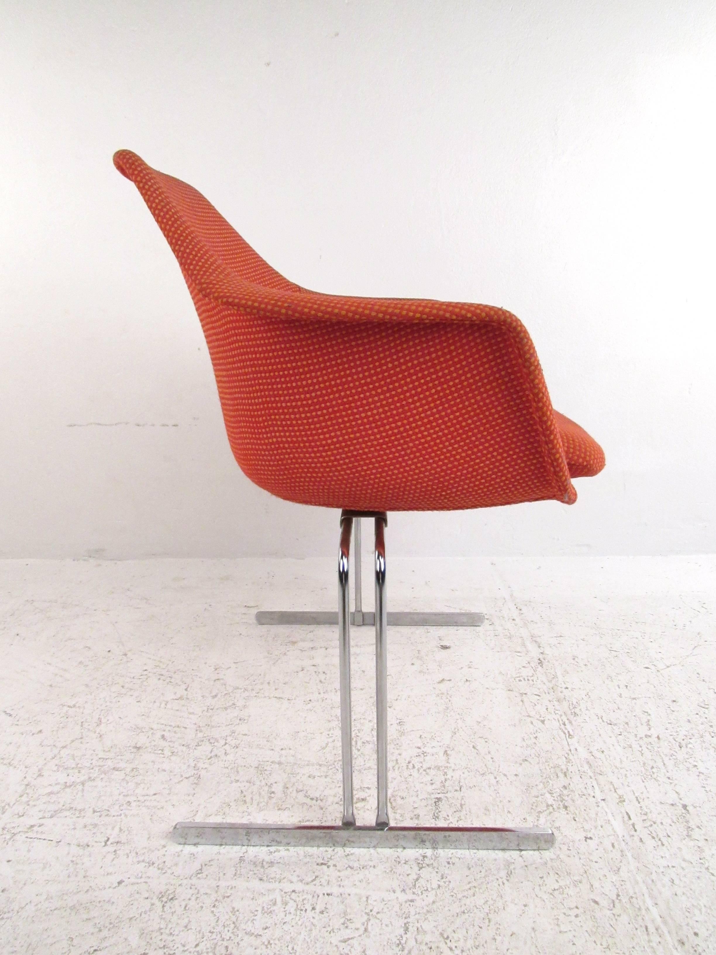 Mid-Century Modern Ensemble de chaises de conférence vintage de style Knoll en vente