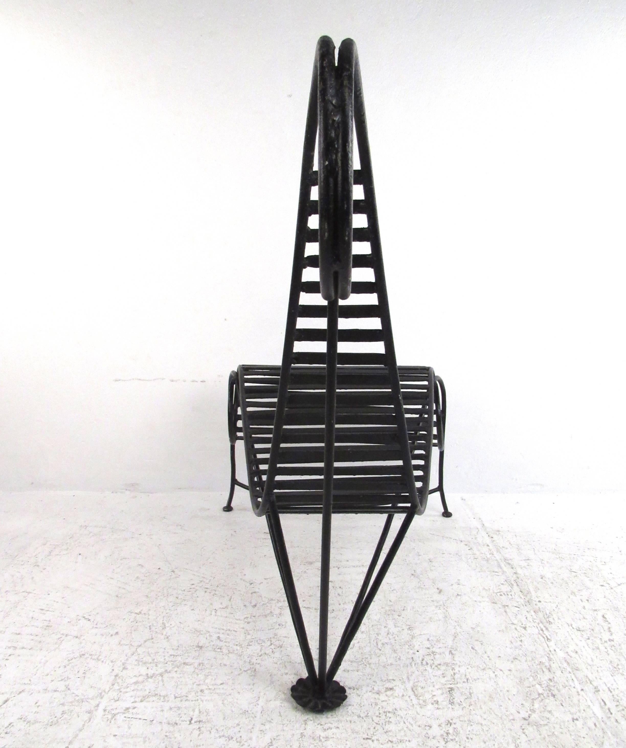 Contemporary Modern Decorator's Chair in the Style of Andre Dubreuil In Good Condition In Brooklyn, NY