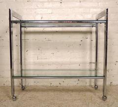 Mid-Century Glass Cart by Milo Baughman