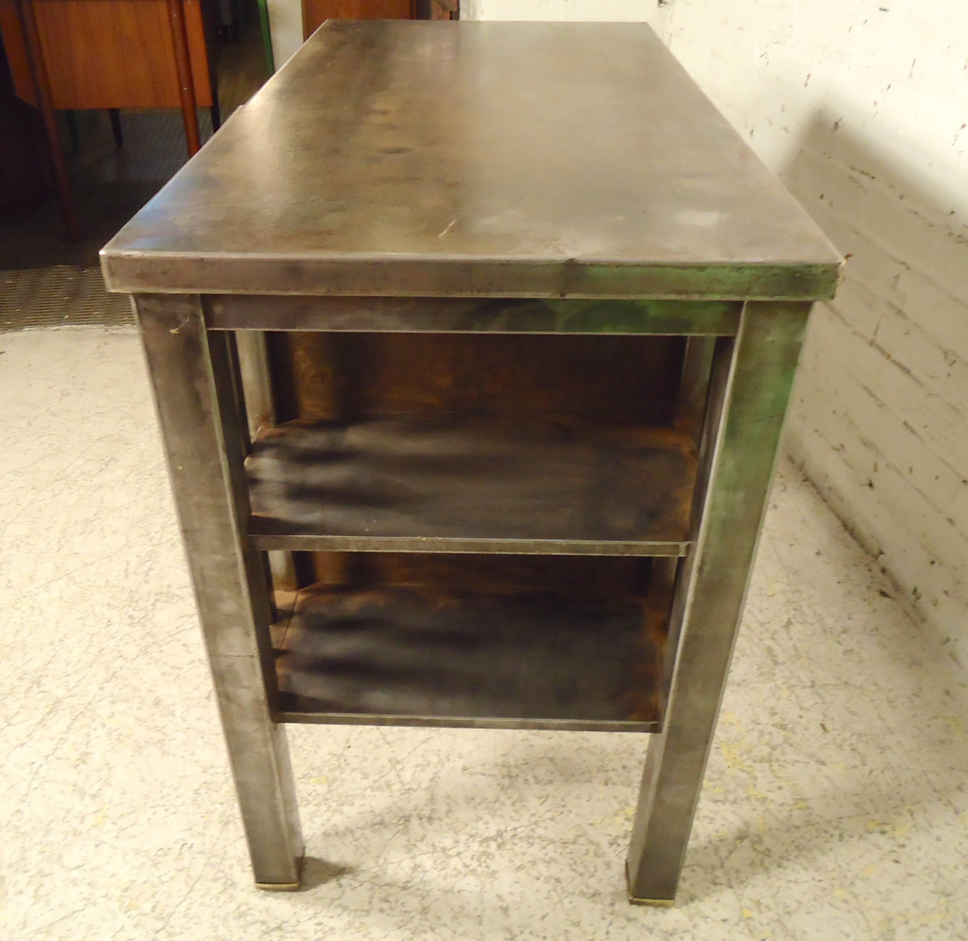 Vintage Industrial Metal Desk 2