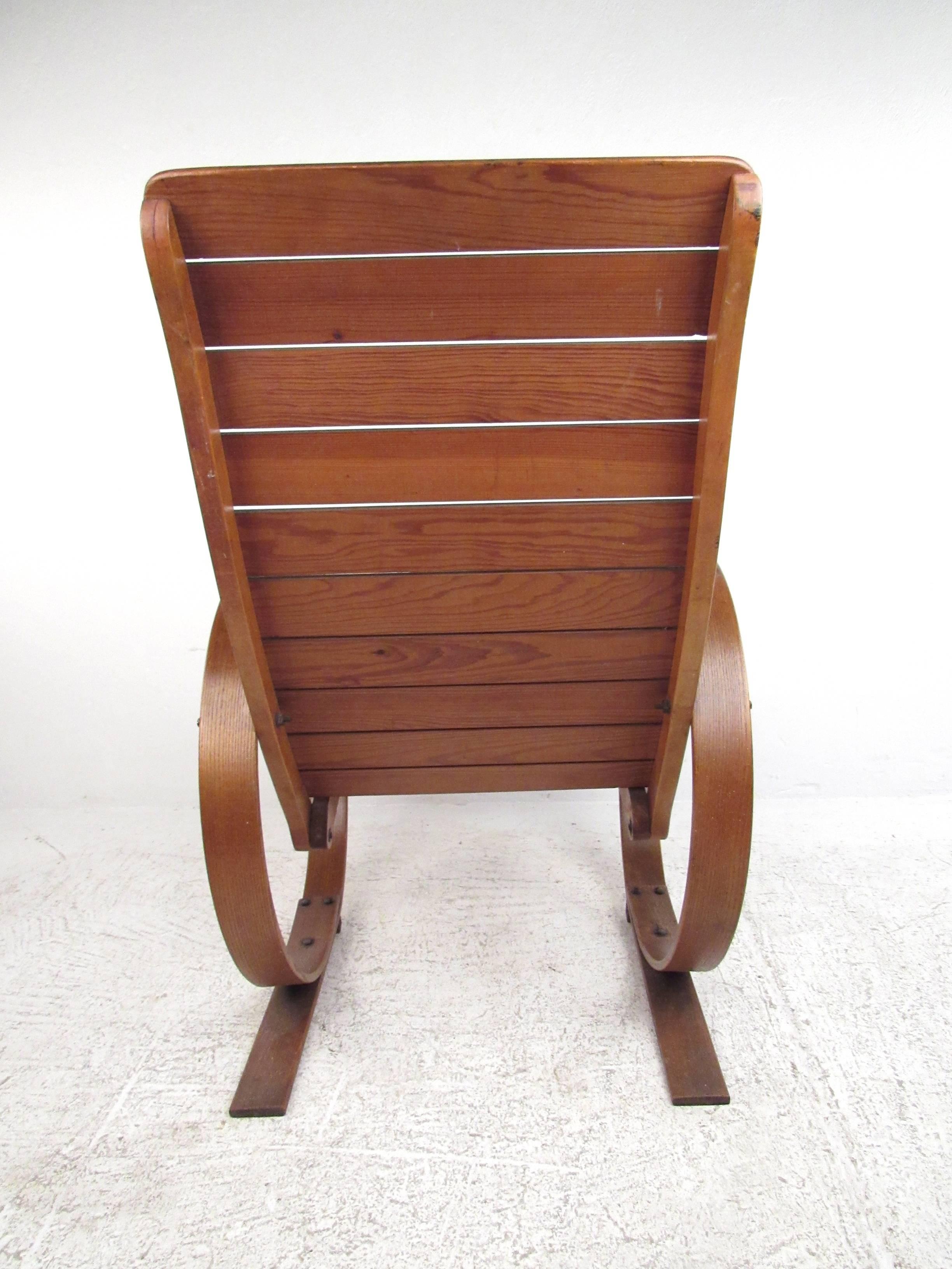 Mid-20th Century Vintage Studio Made Rocking Chair