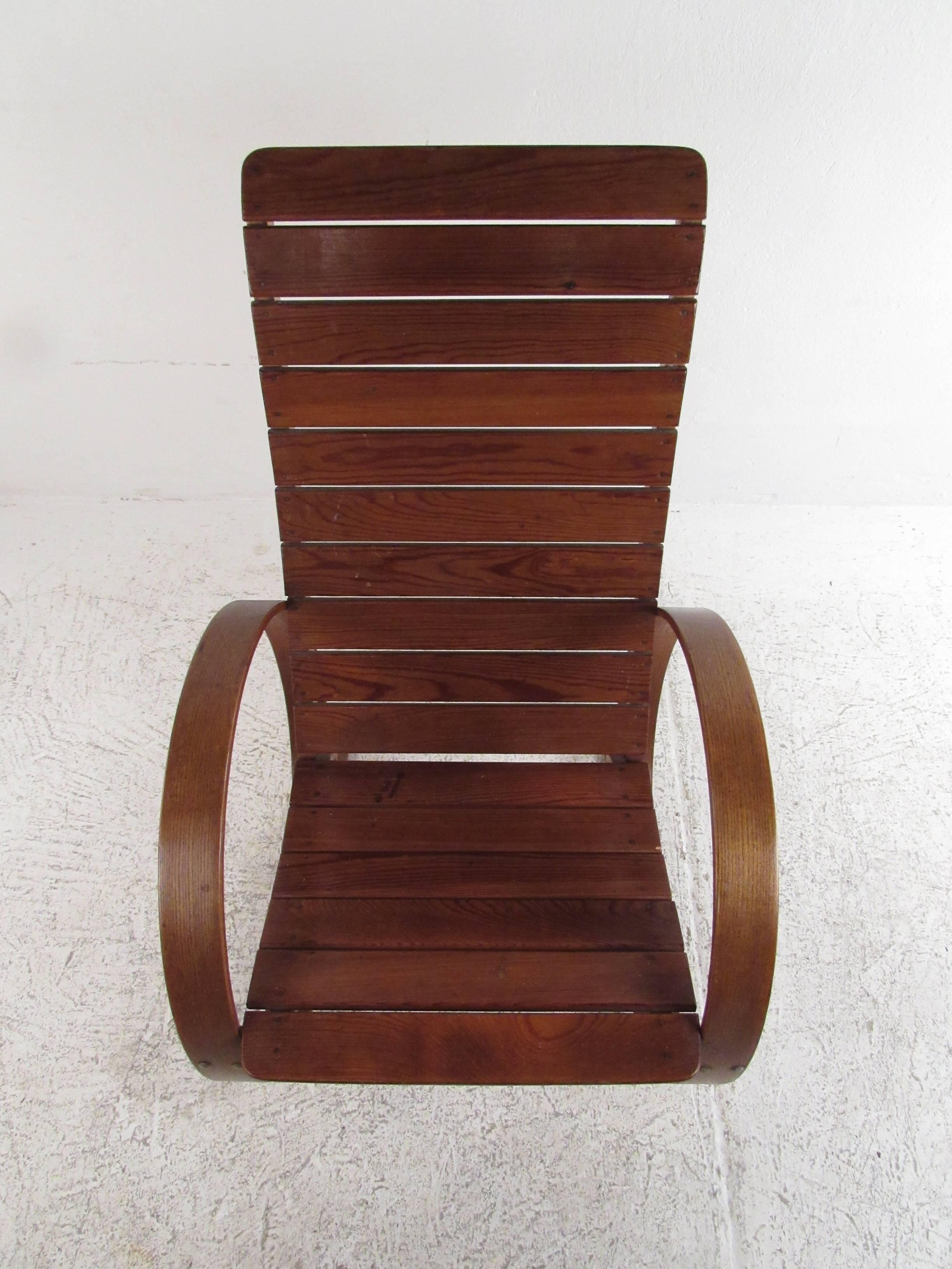 Mid-Century Modern Vintage Studio Made Rocking Chair