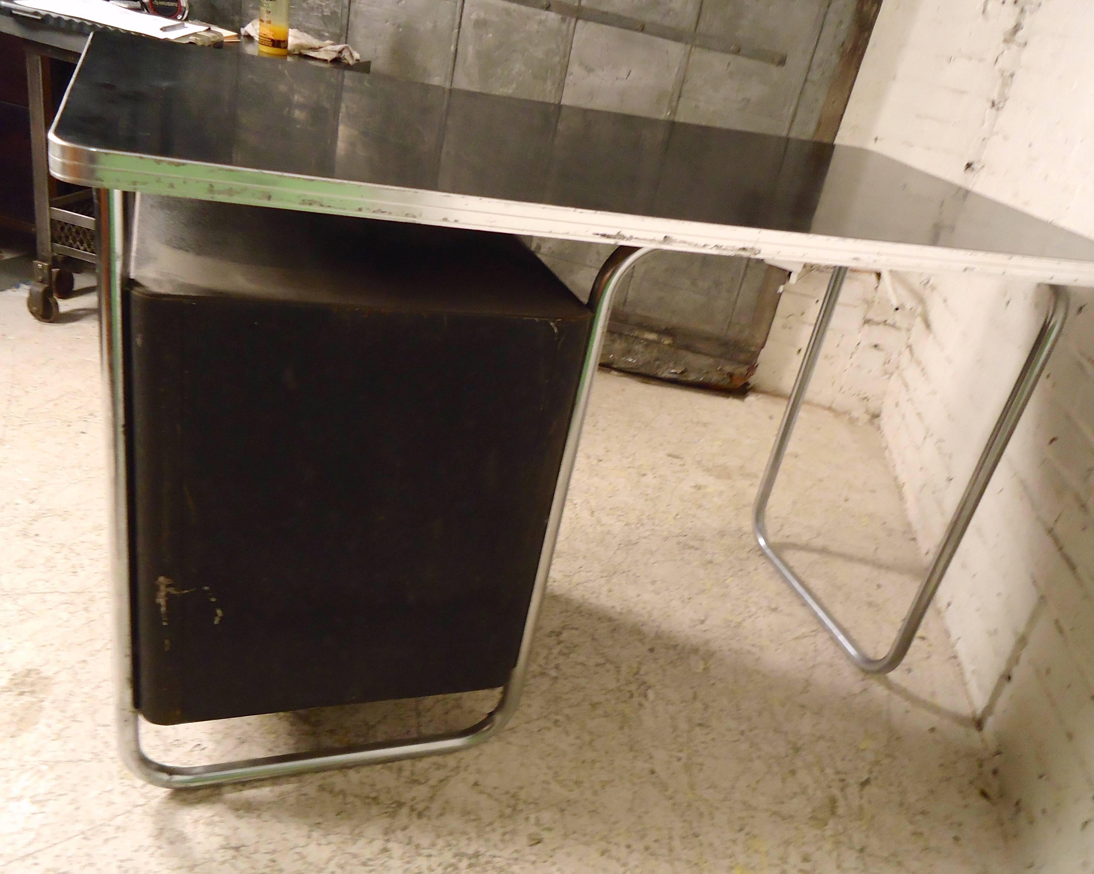 Refinished Vintage Metal Desk 2