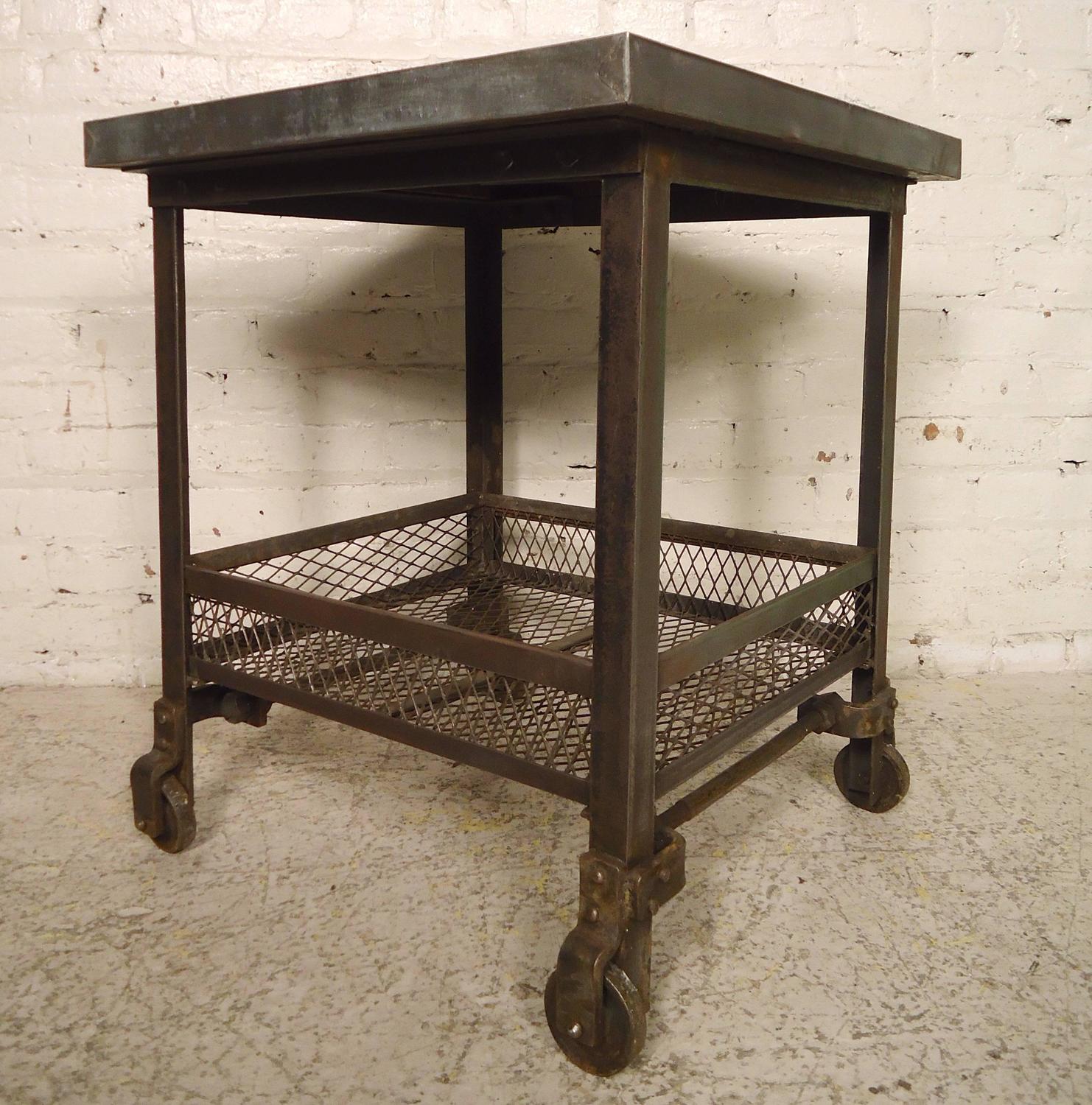 Vintage Industrial Factory Cart For Sale at 1stdibs