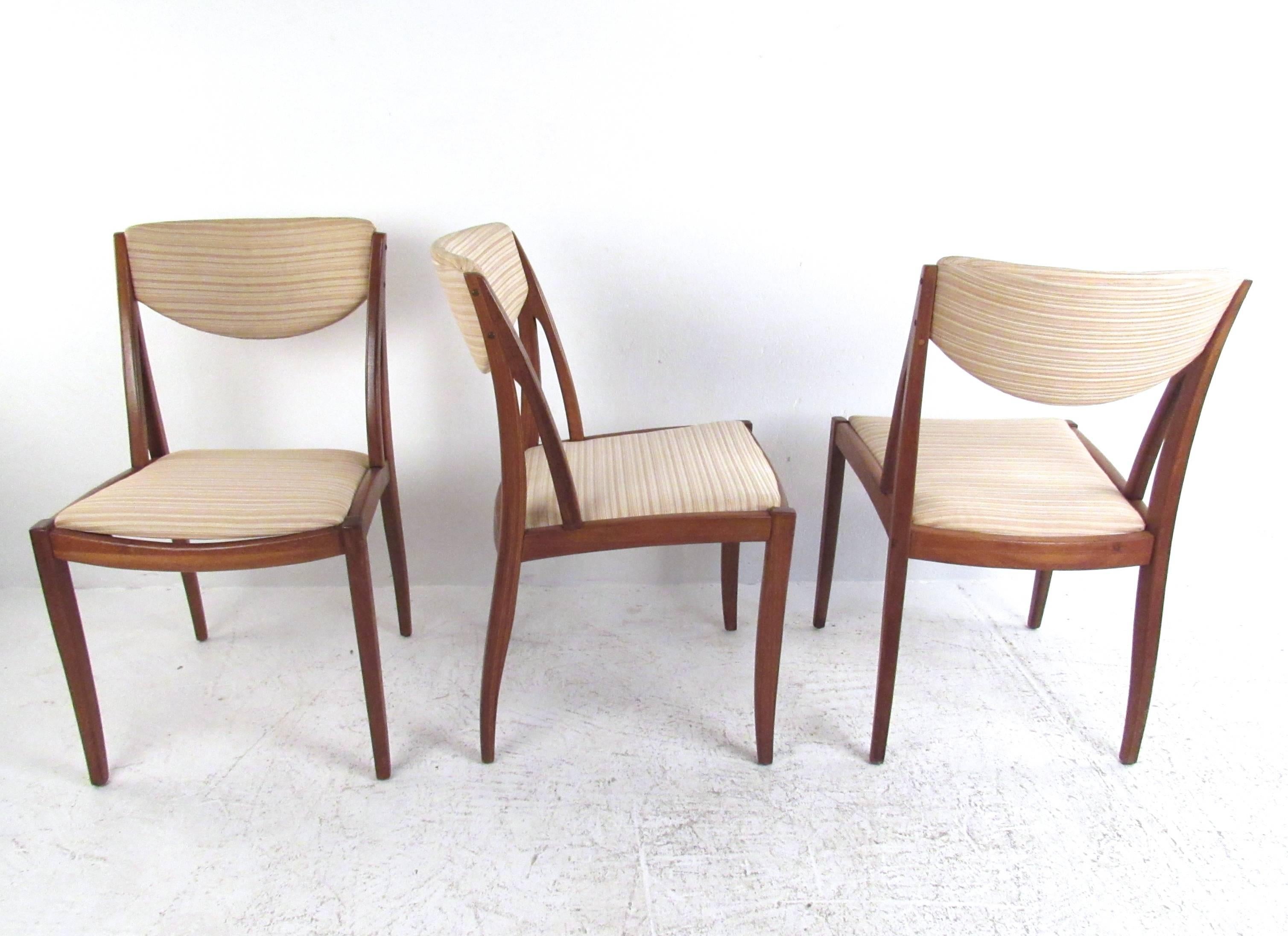 Mid-Century Modern Mid-Century American Walnut Dining Chairs by Drexel