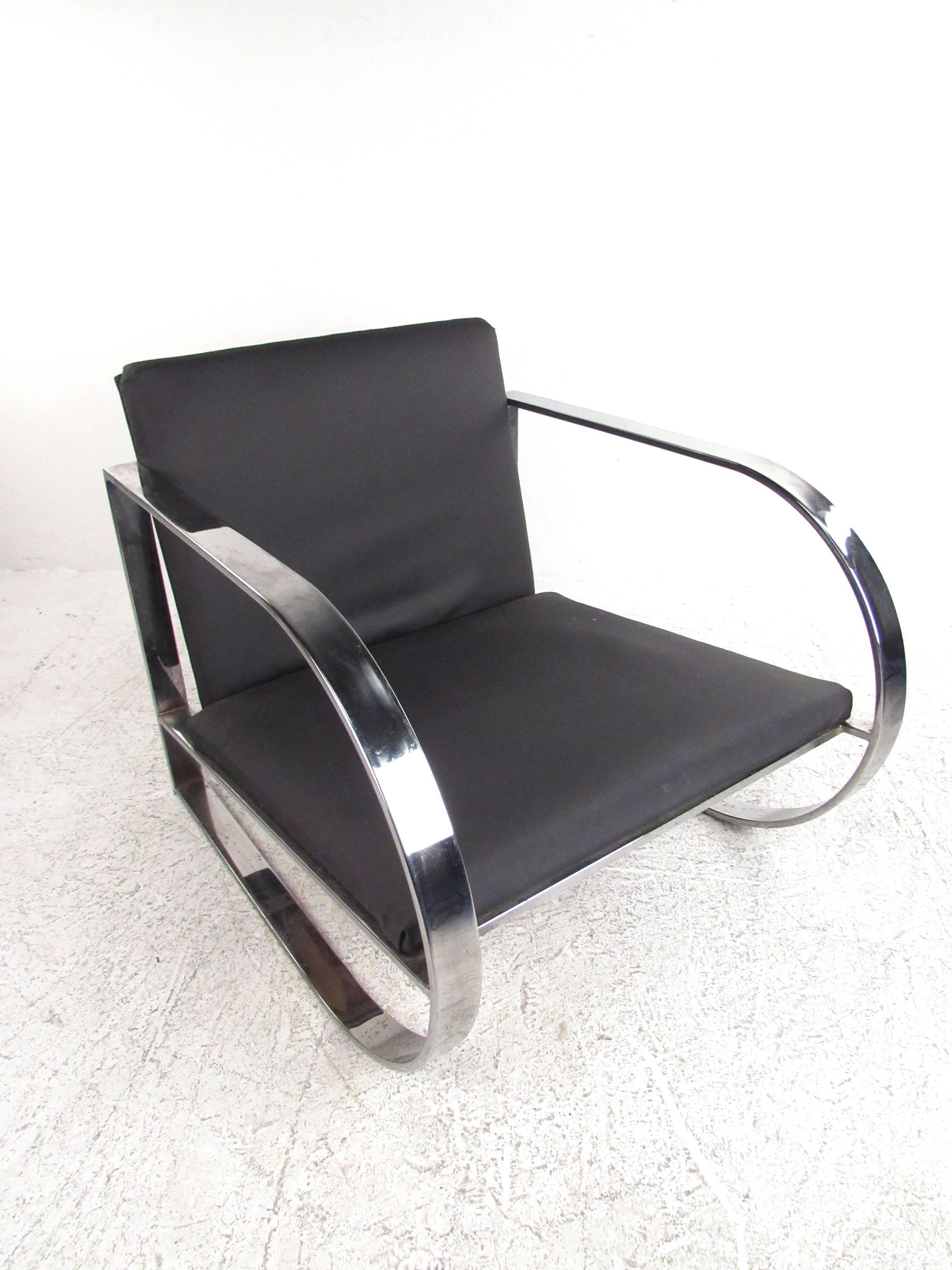 chrome frame chair