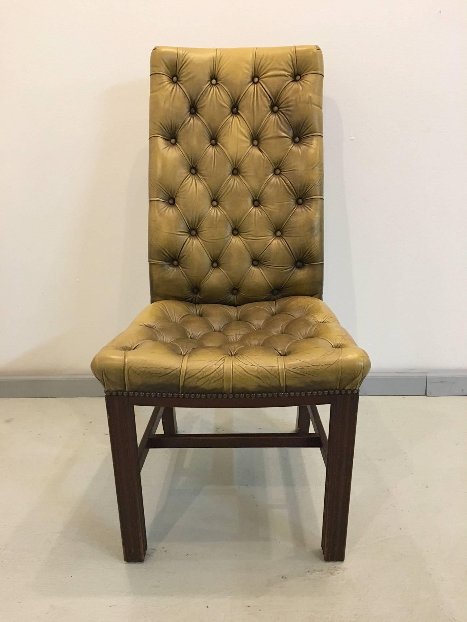 Set of Chesterfield Dining Chairs In Good Condition In Brooklyn, NY