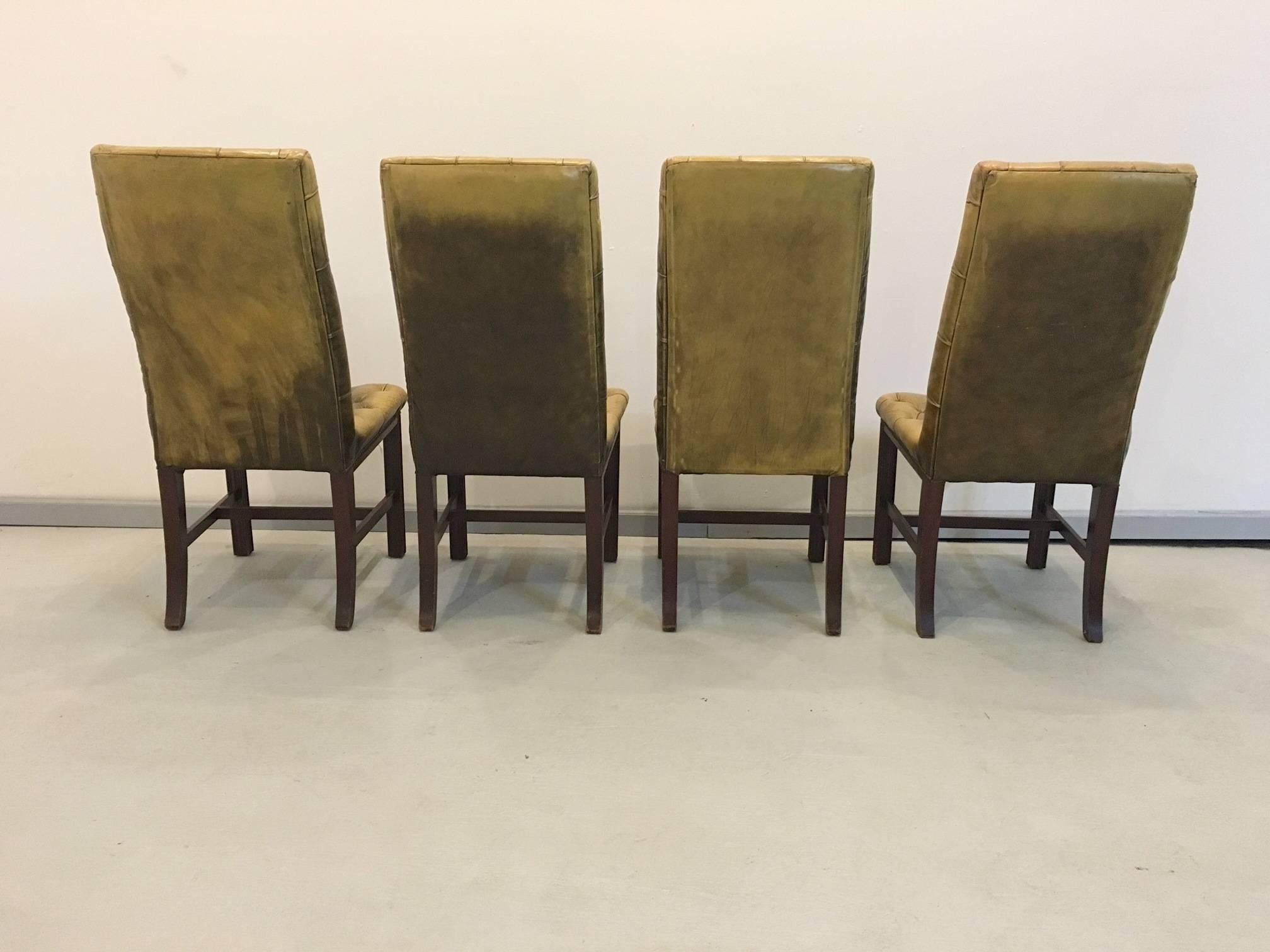 20th Century Set of Chesterfield Dining Chairs