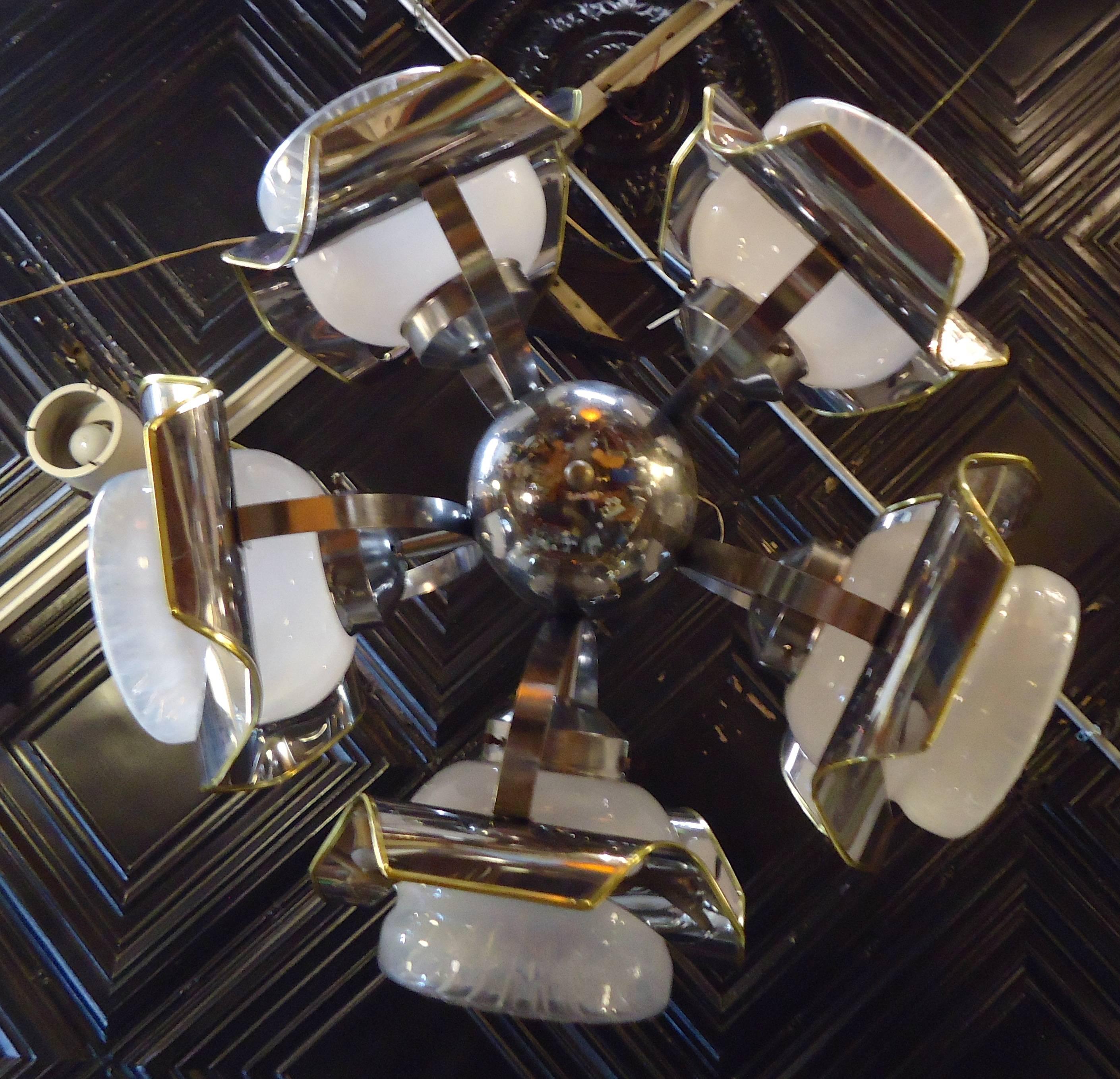 Mid-Century Modern Italian Chandelier by Mazzega