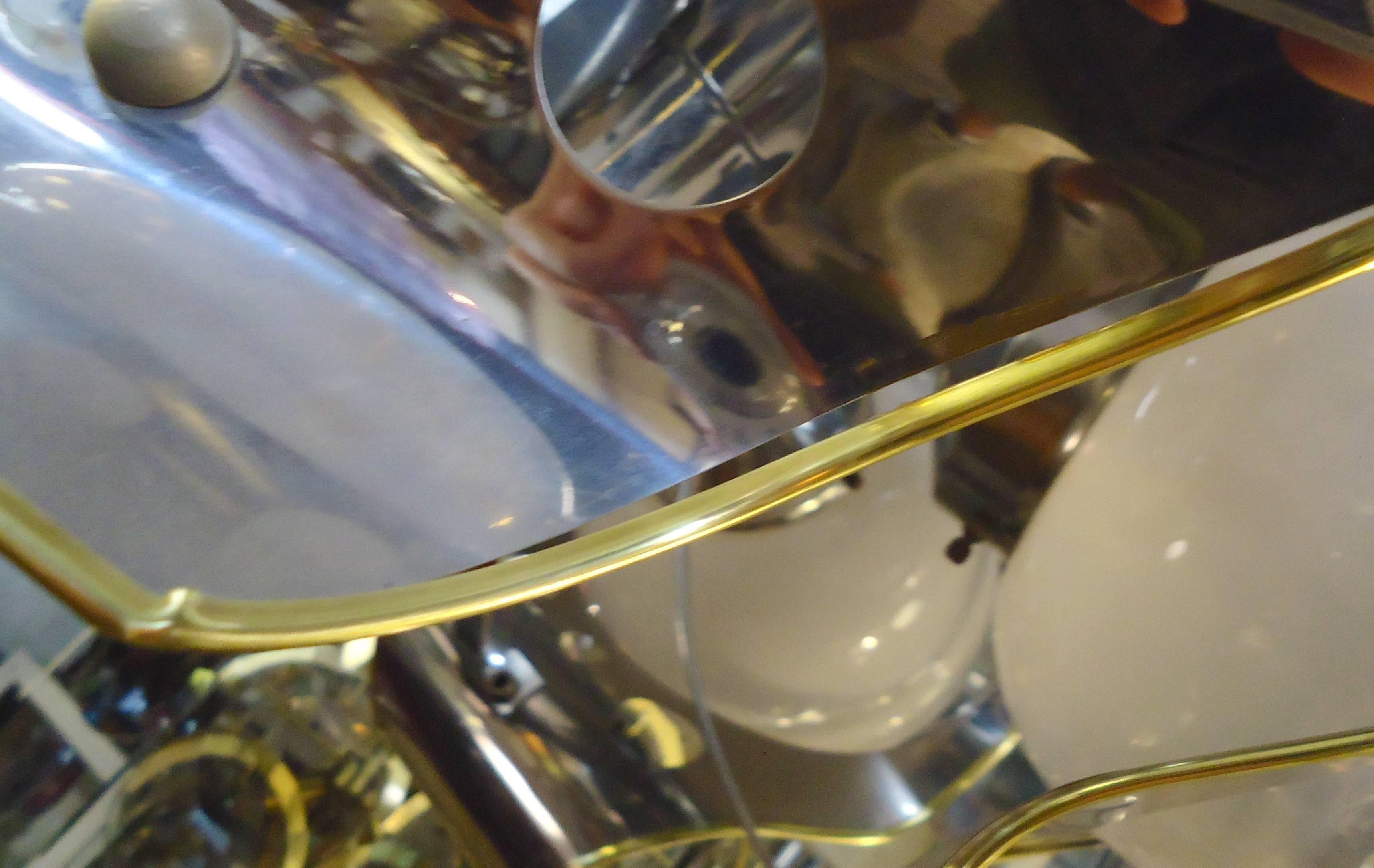 Blown Glass Italian Chandelier by Mazzega For Sale