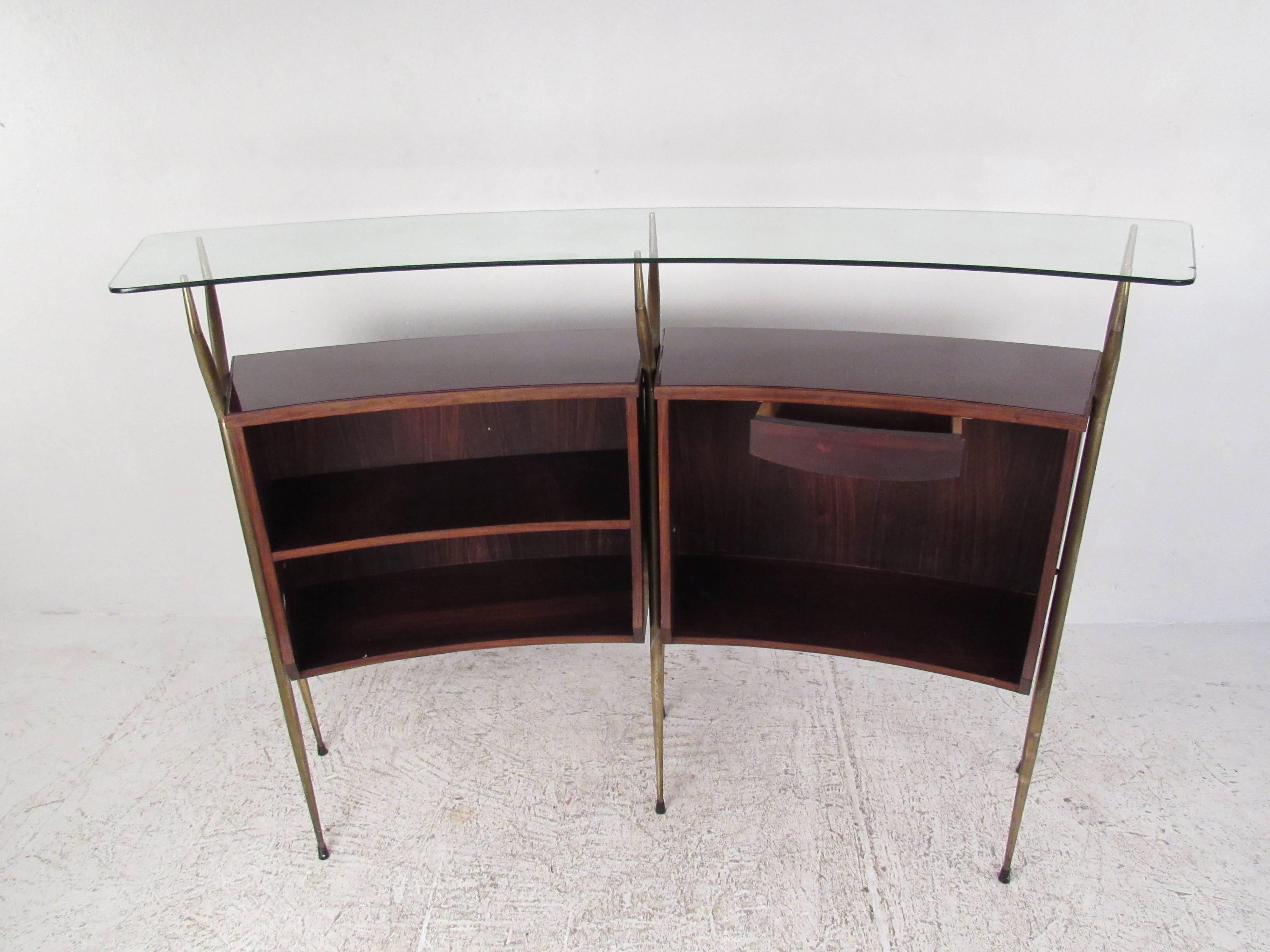 Italian Modern Dry Bar With Cabinet in the Style of Gio Ponti 4