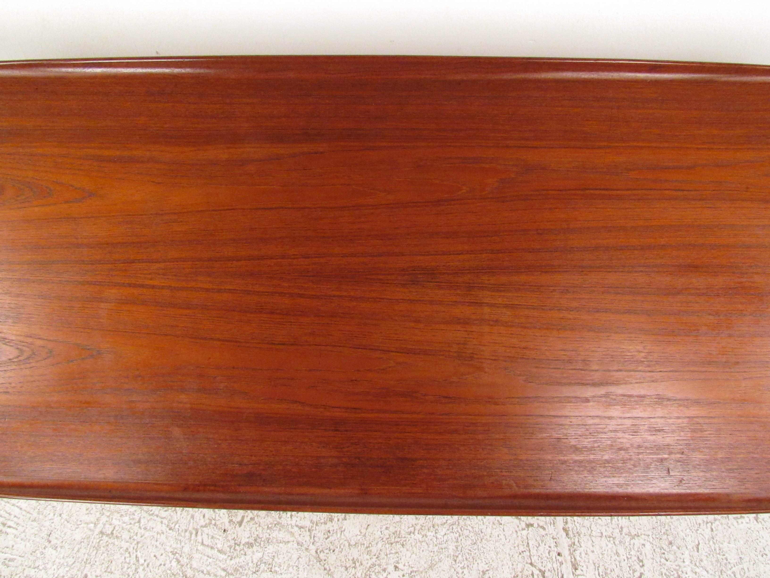 Mid-Century Danish Modern Teak Coffee Table by DUX 2