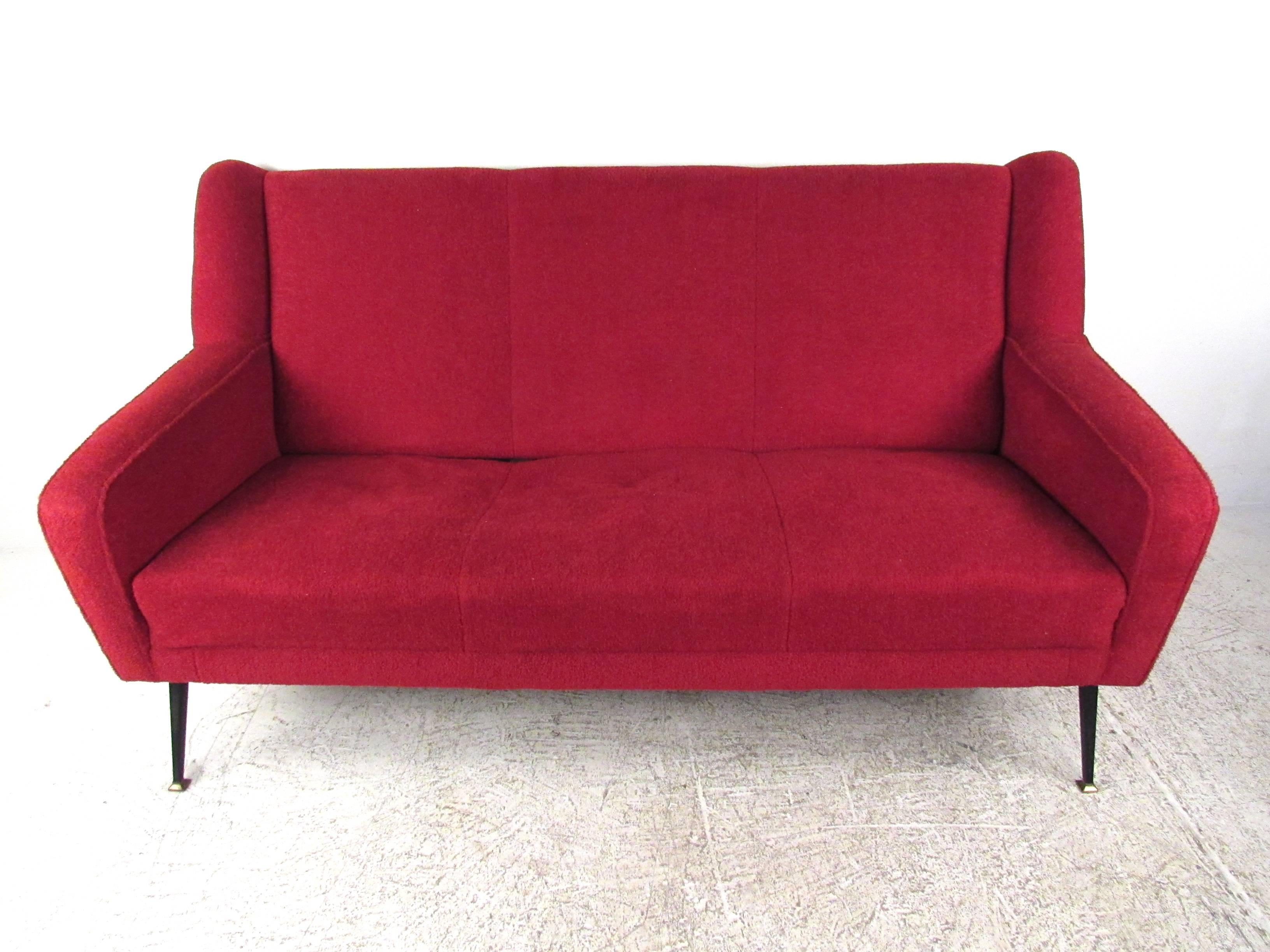 Mid-Century Modern Marco Zanuso Style Italian Sofa In Good Condition In Brooklyn, NY