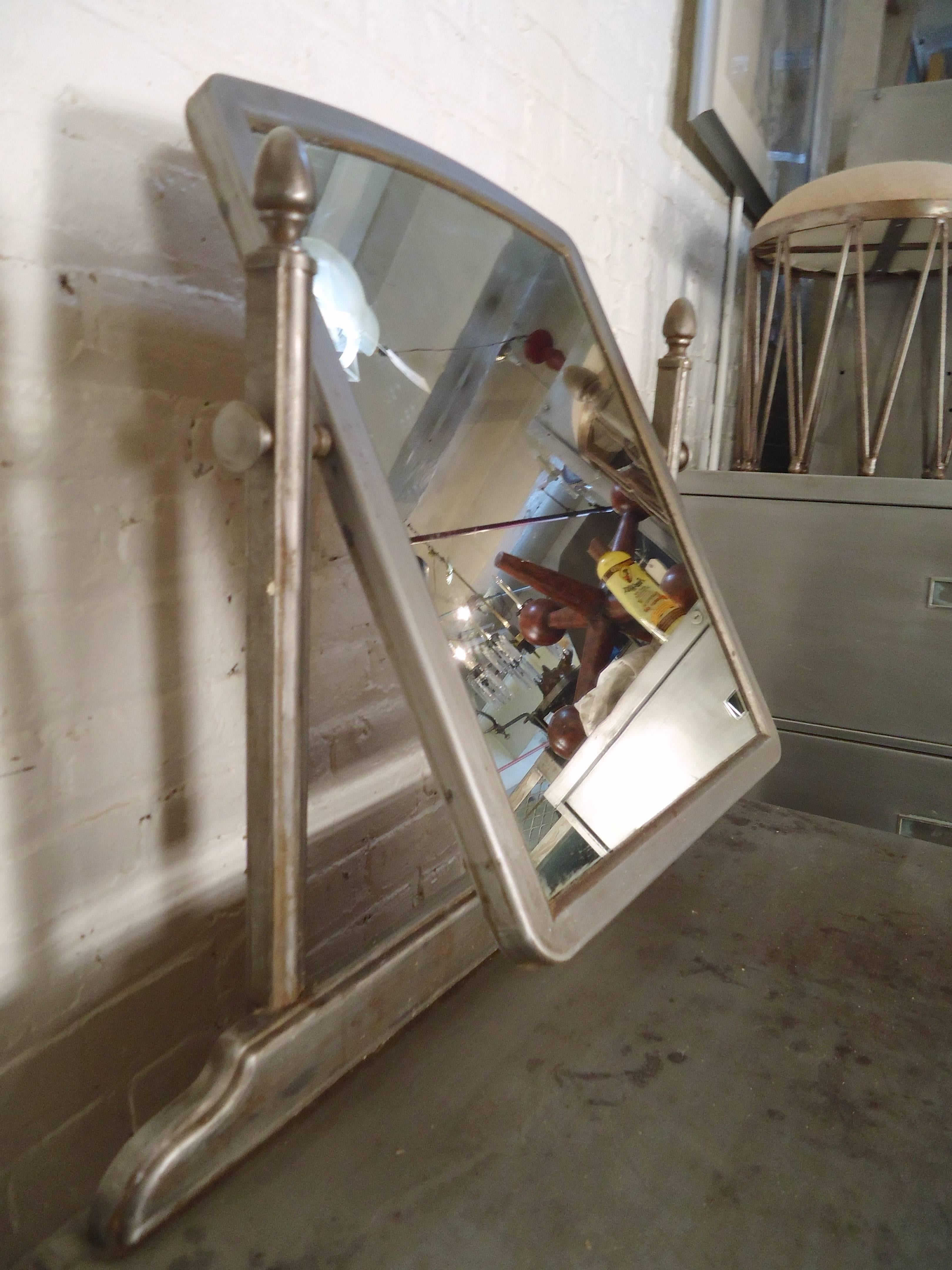 vintage metal dresser with mirror