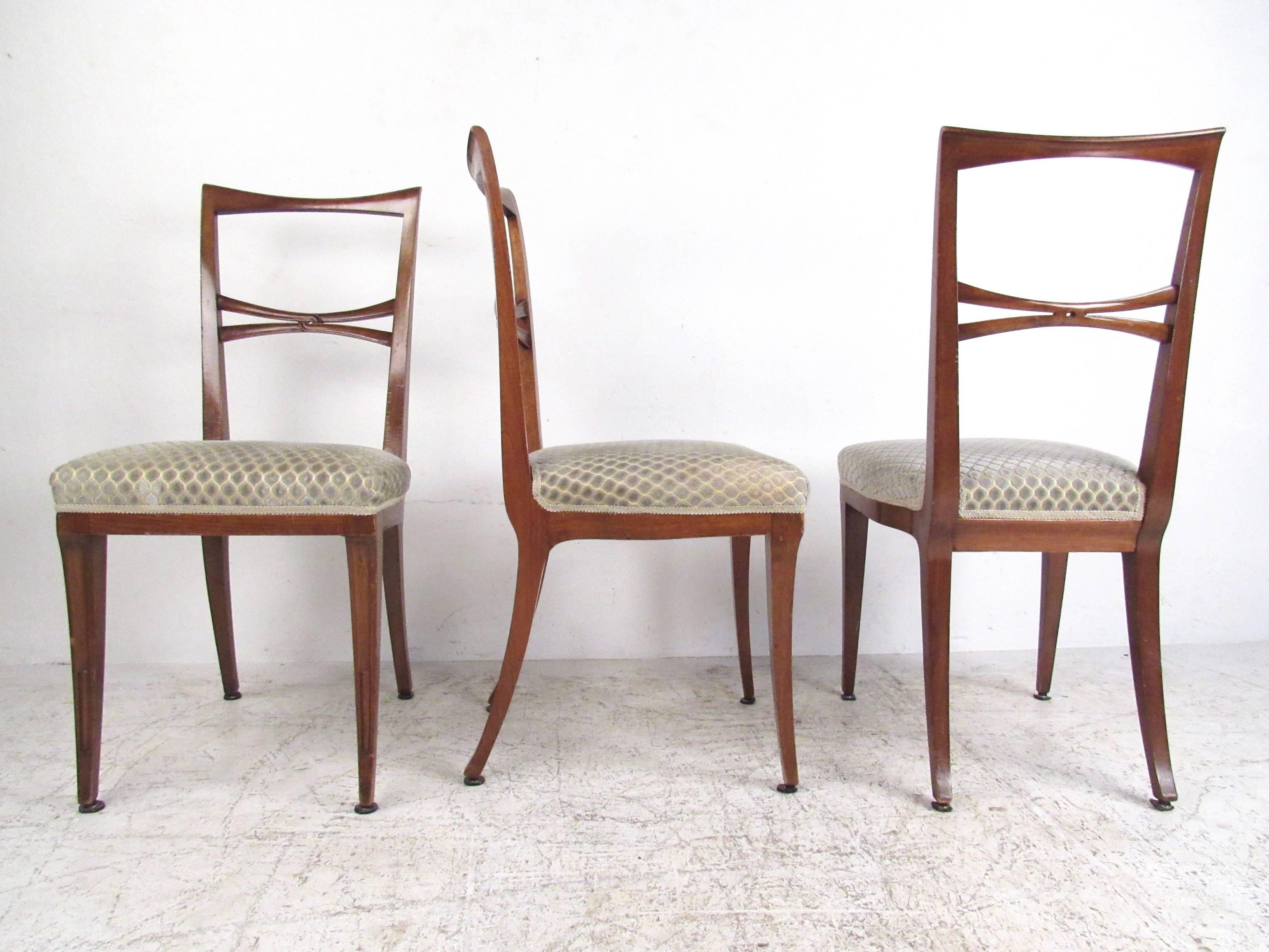 Mid-Century Modern Italian Modern Dining Chairs after Gio Ponti For Sale