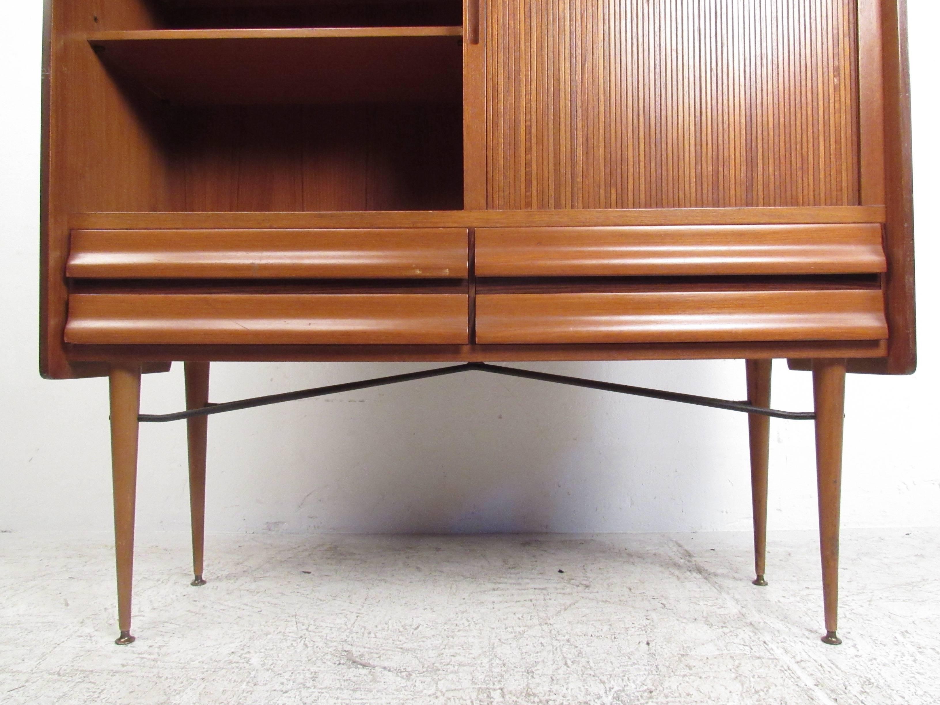 mid century modern tall cabinet