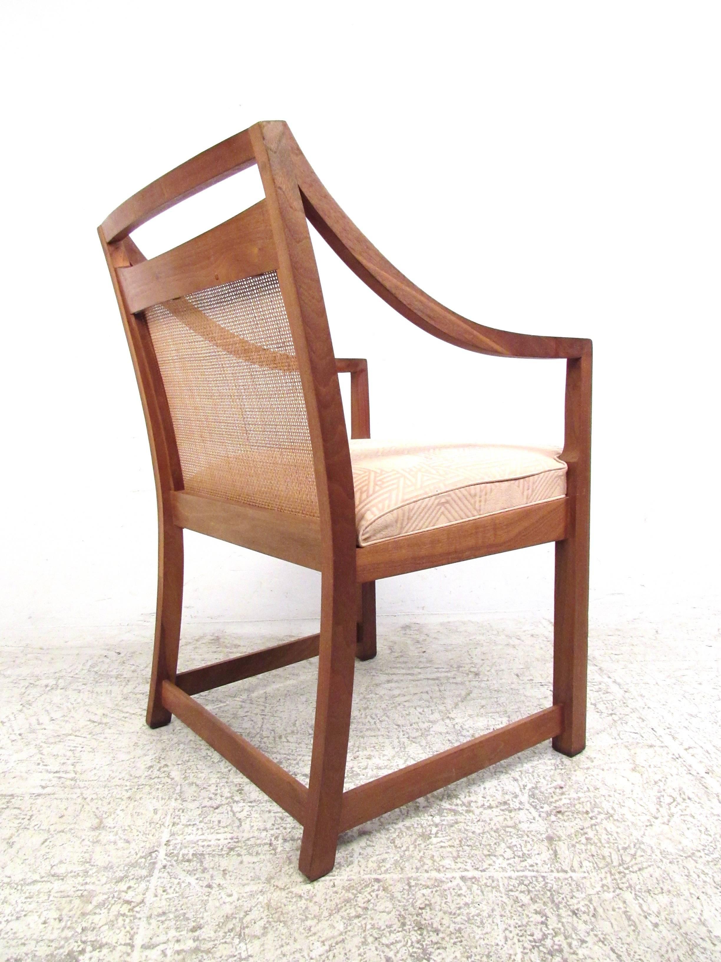 mid century cane back chairs