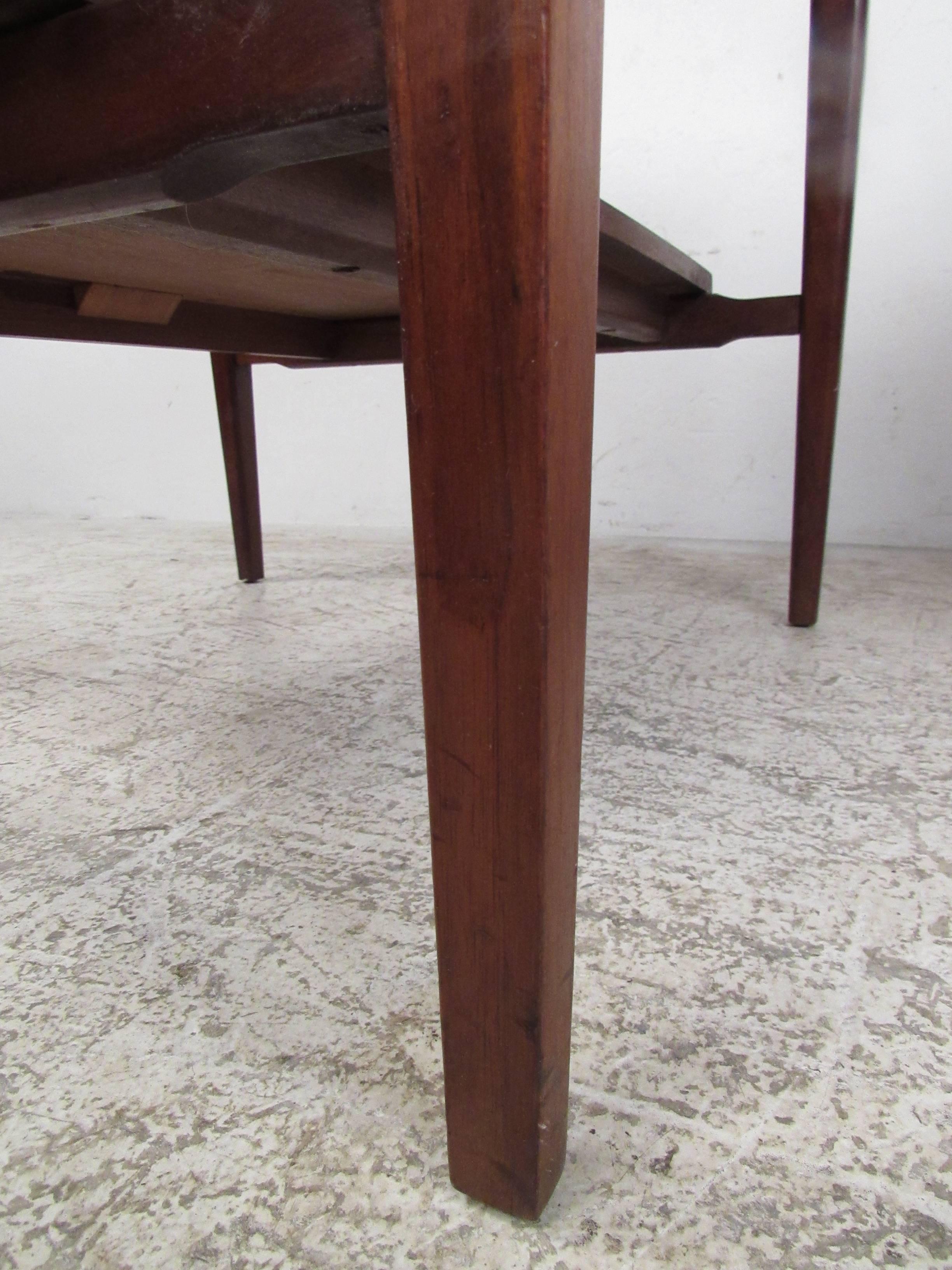 Pair of Mid-Century Modern Marble-Top End Tables 1