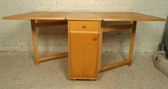 Mid-Century Modern Drop-Leaf Table with Chairs