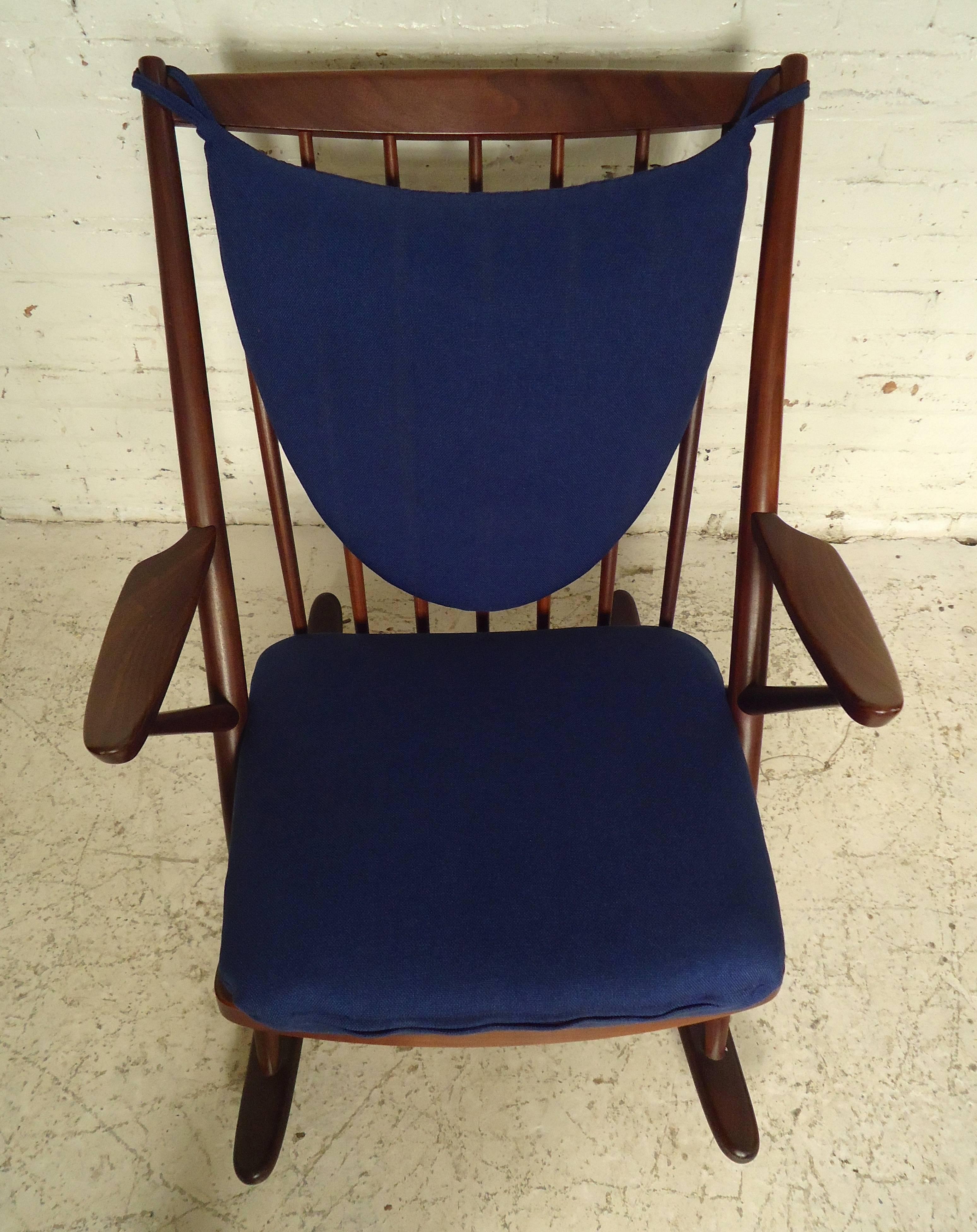 Frank Reenskaug Vintage Modern Walnut Rocking Chair 2