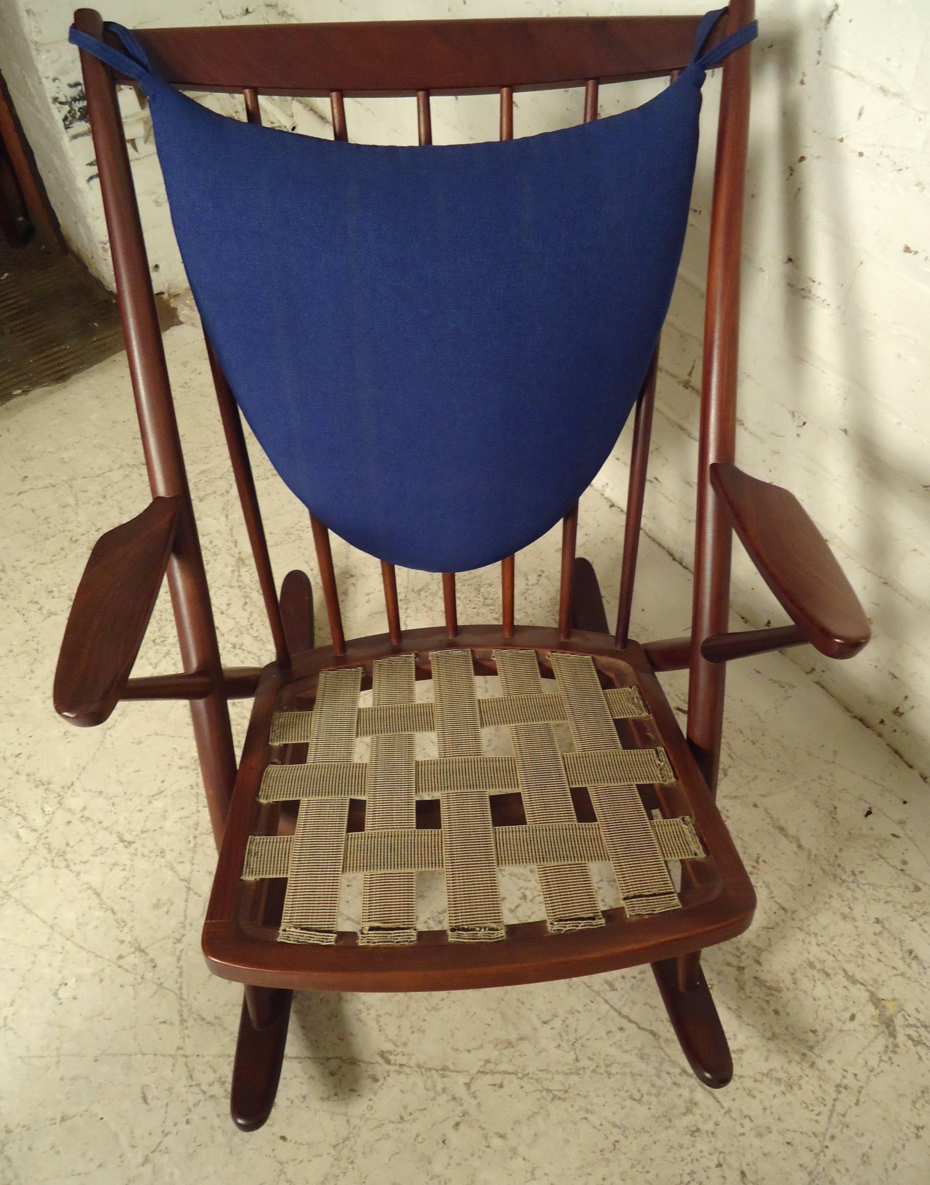 Frank Reenskaug Vintage Modern Walnut Rocking Chair 3