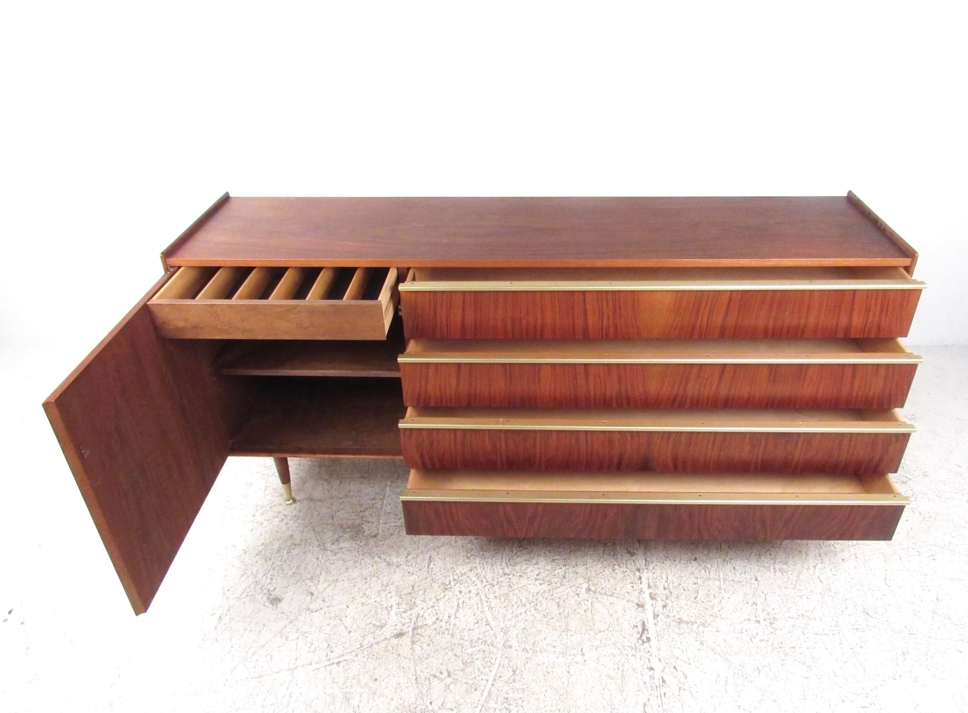 Mid-Century Modern Edmond Spence Mid-Century Sideboard with Inlays and Raised Edges For Sale