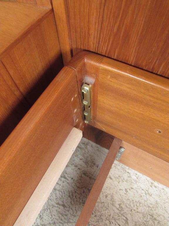 MidCentury Modern Style Danish Teak Queen Size Headboard with