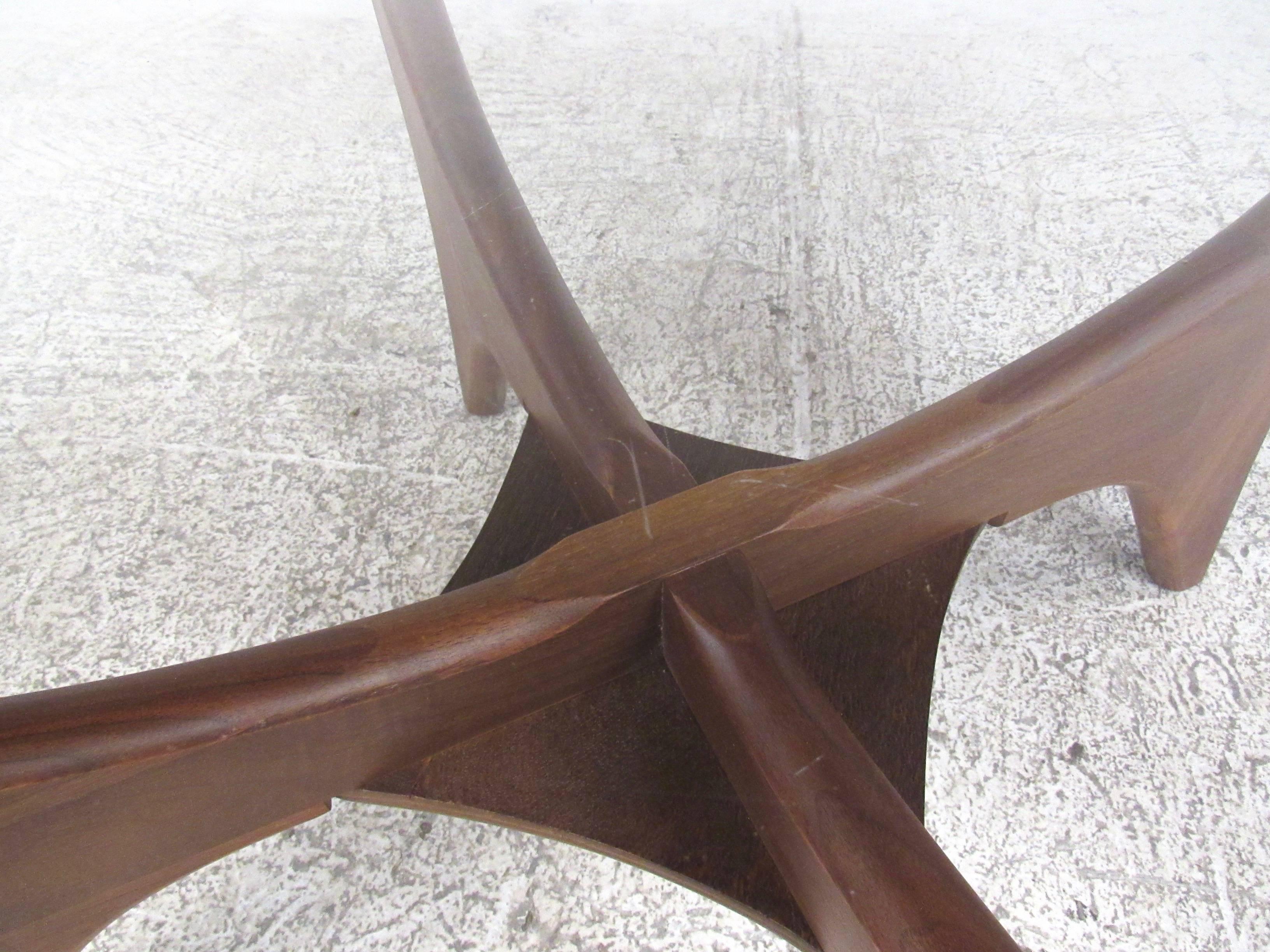 Mid-Century Modern Adrian Pearsall Style Sculpted Walnut Coffee Table 1