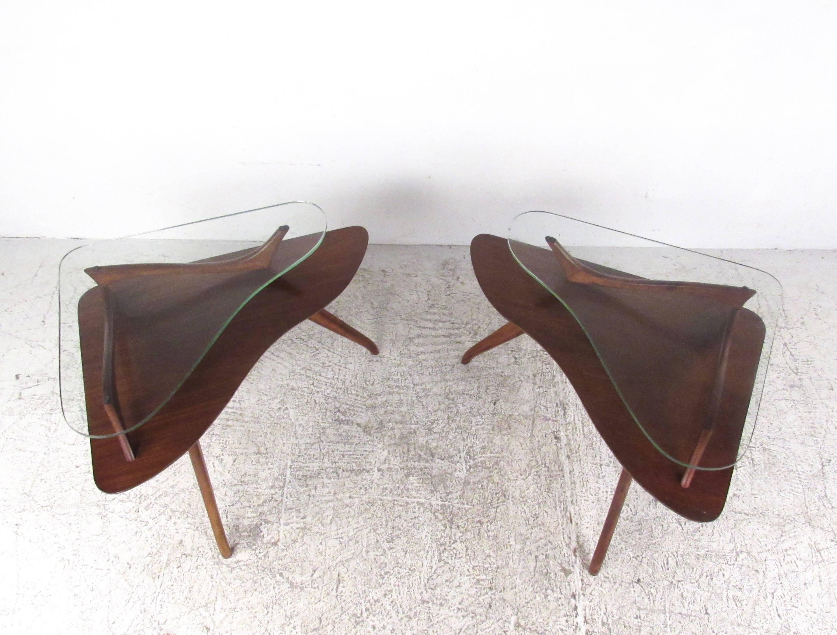 Mid-Century Modern Vladimir Kagan Style Coffee Table Set In Good Condition In Brooklyn, NY