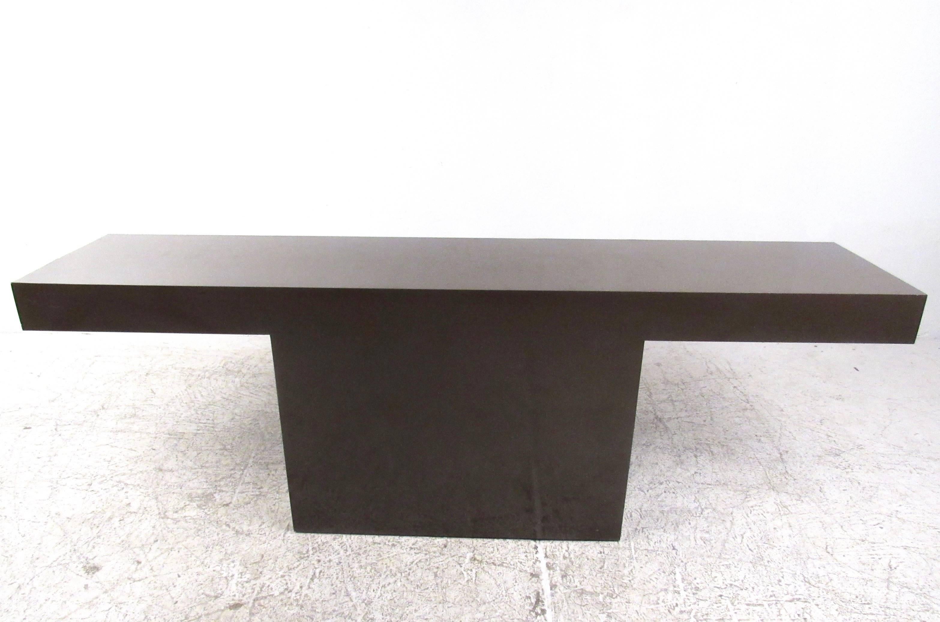 Mid-Century Modern Mid-Century Milo Baughman Console Table with Matching Benches