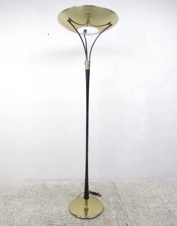 Mid Century Modern Sculptural Brass Torchiere Floor Lamp For At 1stdibs Mid Century Modern Sculptural Brass, Antique Brass Torchiere Floor Lamp