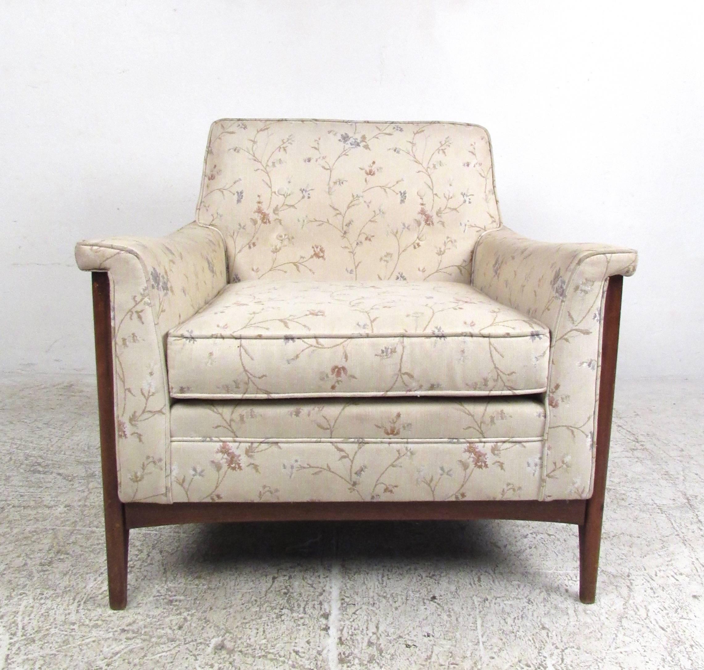 American Mid-Century Modern Adrian Pearsall Style Walnut Lounge Chair