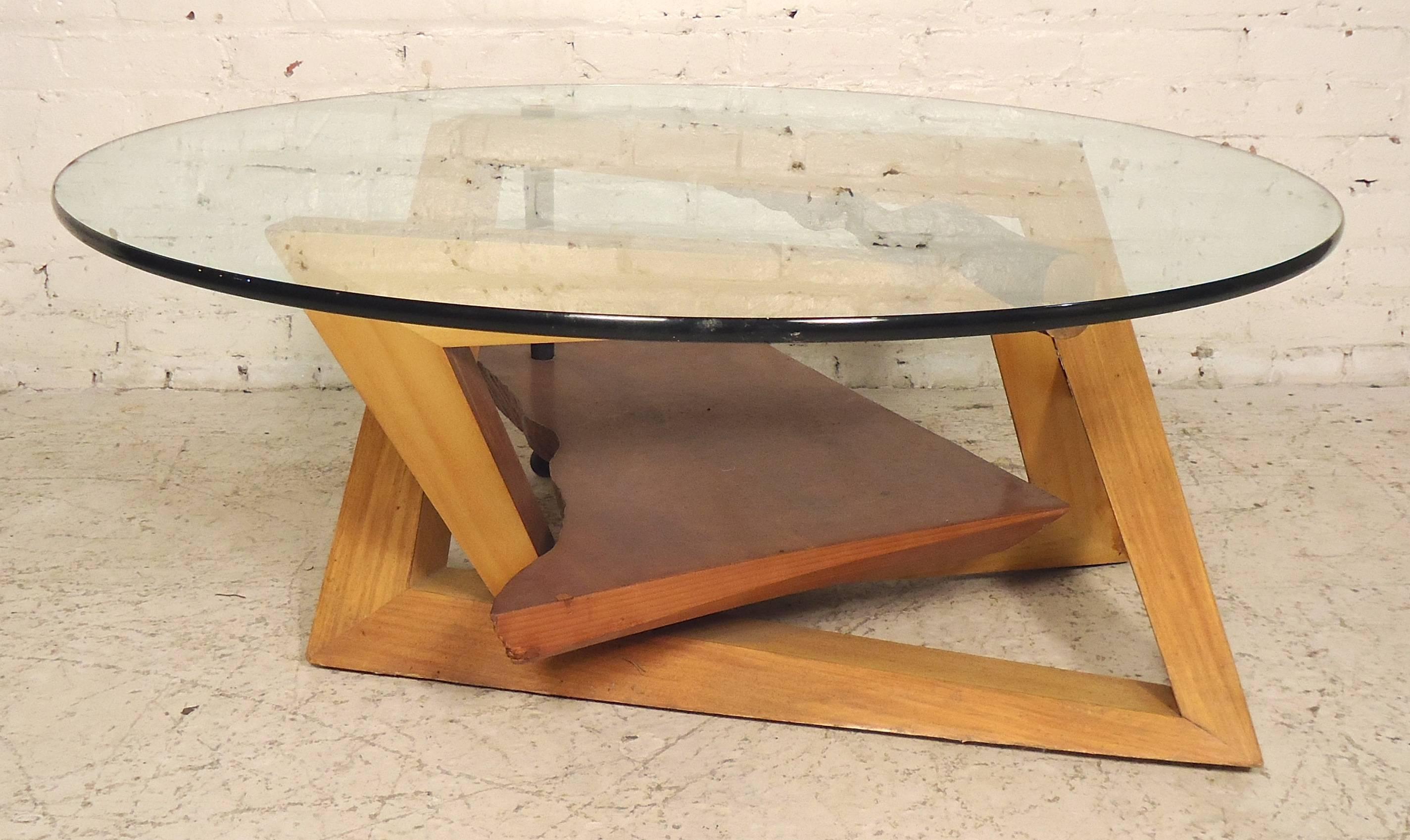 abstract coffee table glass top