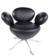 Mid-Century Modern Lounge Chair & Ottoman, Arne Jacobsen Style