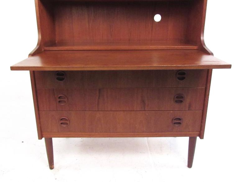 Scandinavian Modern Teak Bookshelf With Writing Desk For At 1stdibs Danish Scandinavian Modern Teak Bookshelf With Writing Desk For