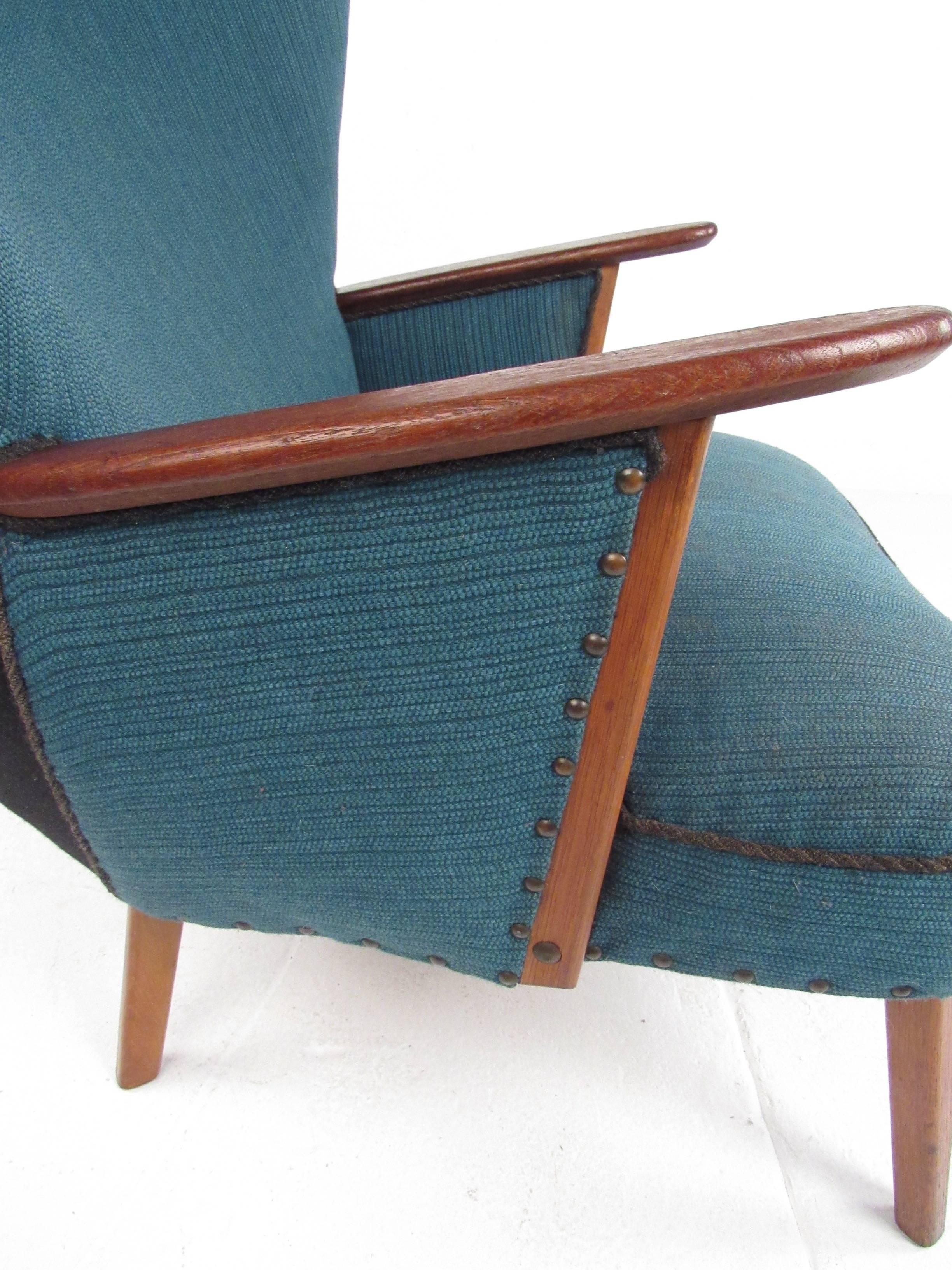 Mid-20th Century Mid-Century Modern Wingback Lounge Chair by Madsen and Schübel Pragh