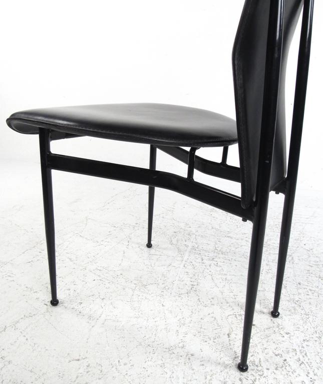 Italian Modern Leather Dining Chairs by Fasem at 1stDibs italian