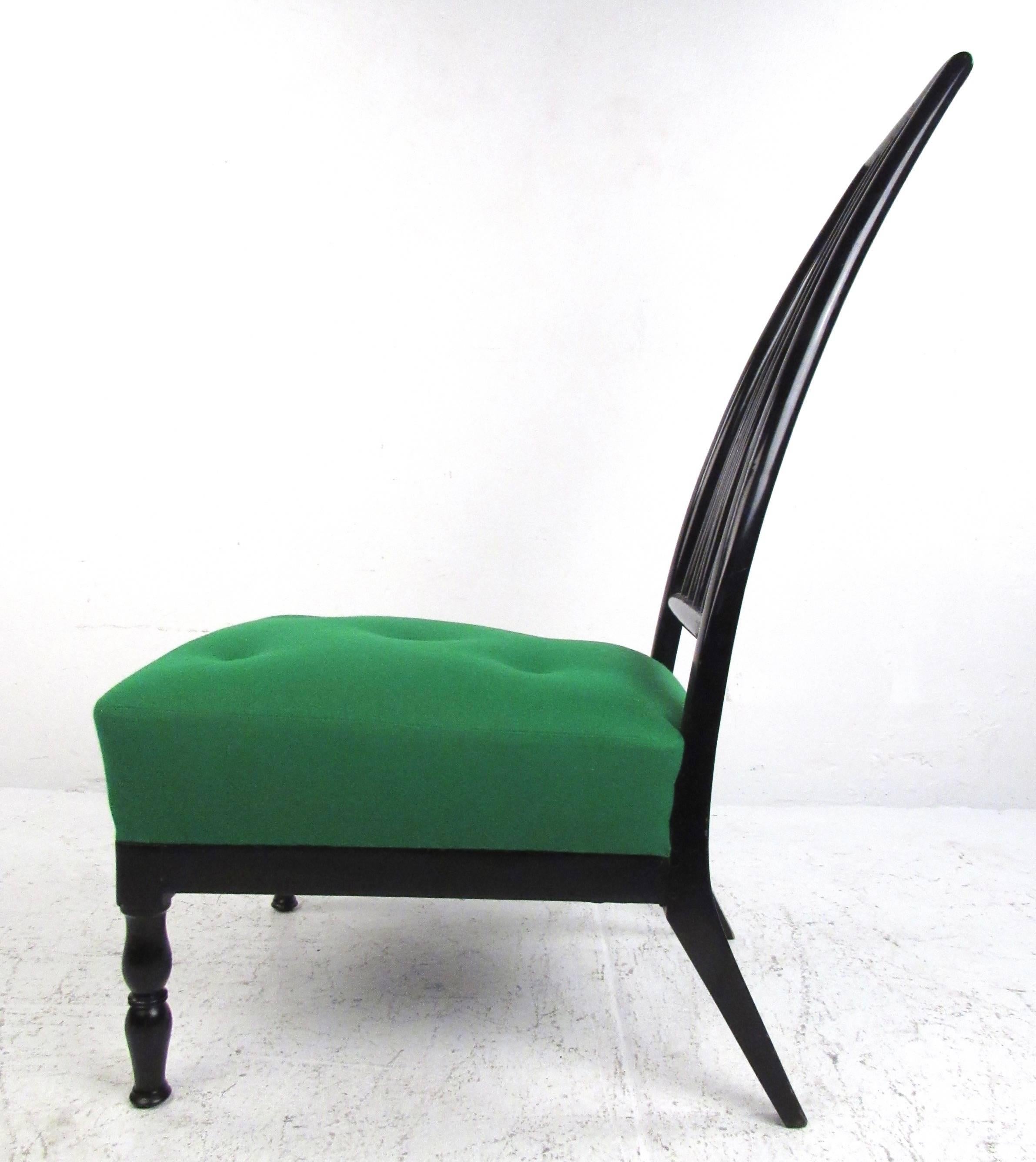 20th Century Stylish Contemporary Modern High Back Side Chair