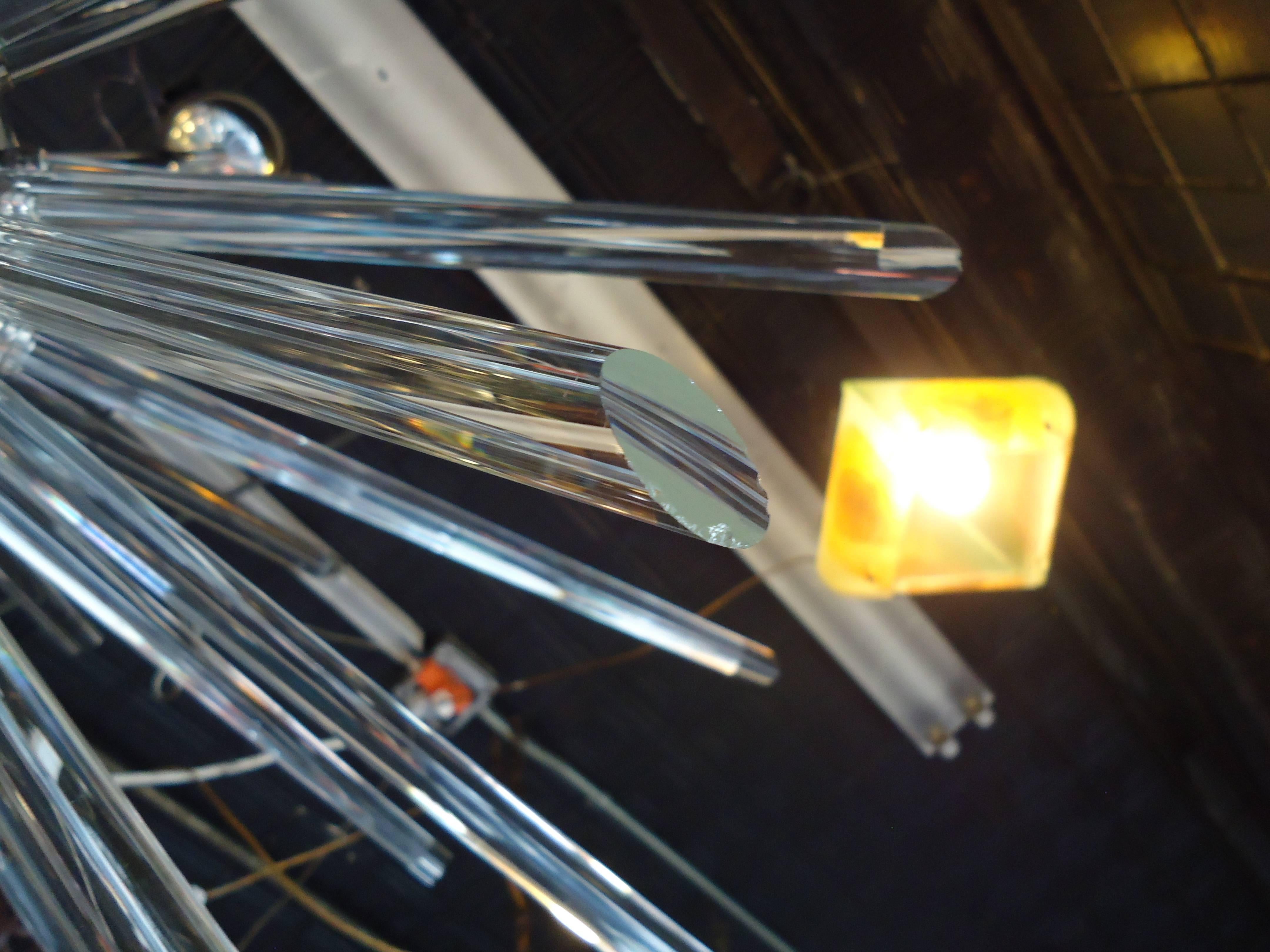 Mid-20th Century Mid-Century Modern Glass Sputnik Chandelier