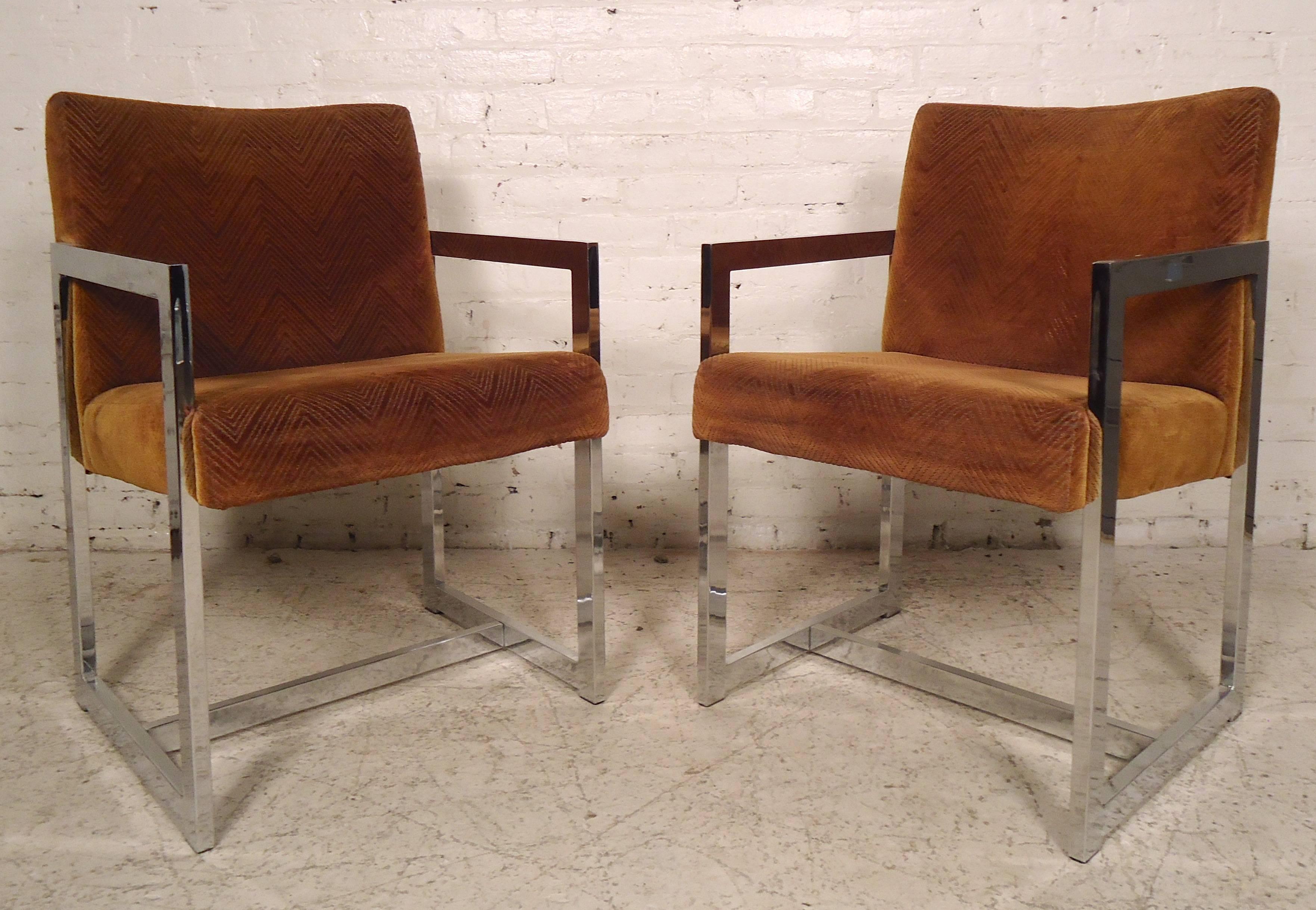 mid century chrome chairs