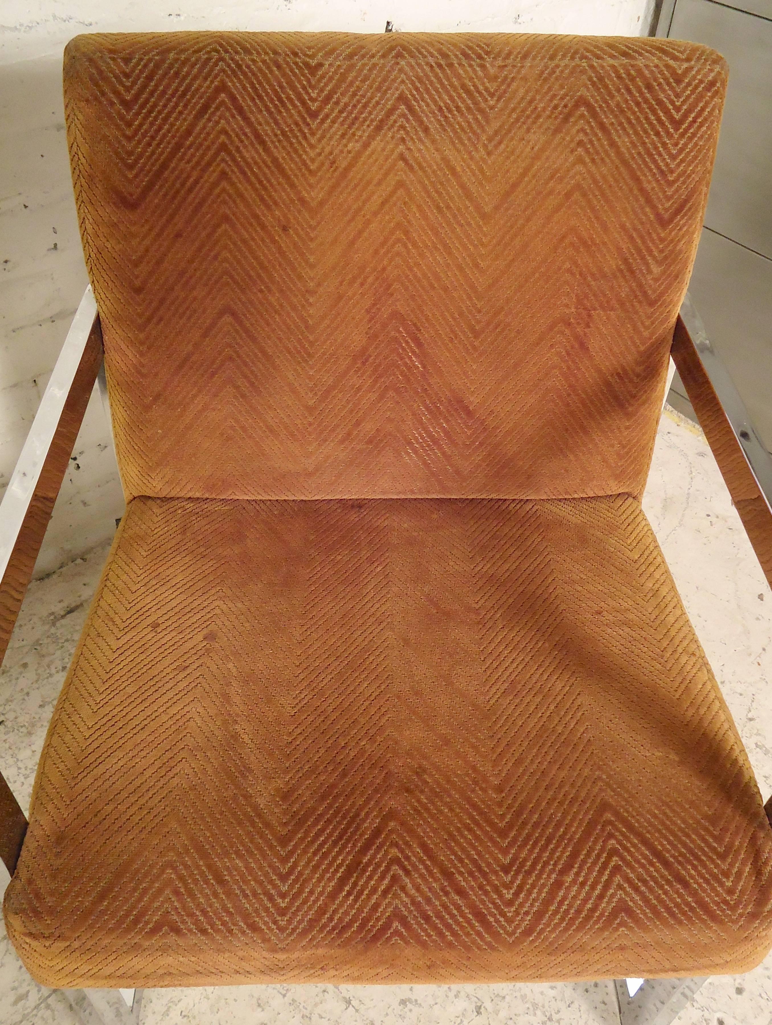 modern chrome armchairs