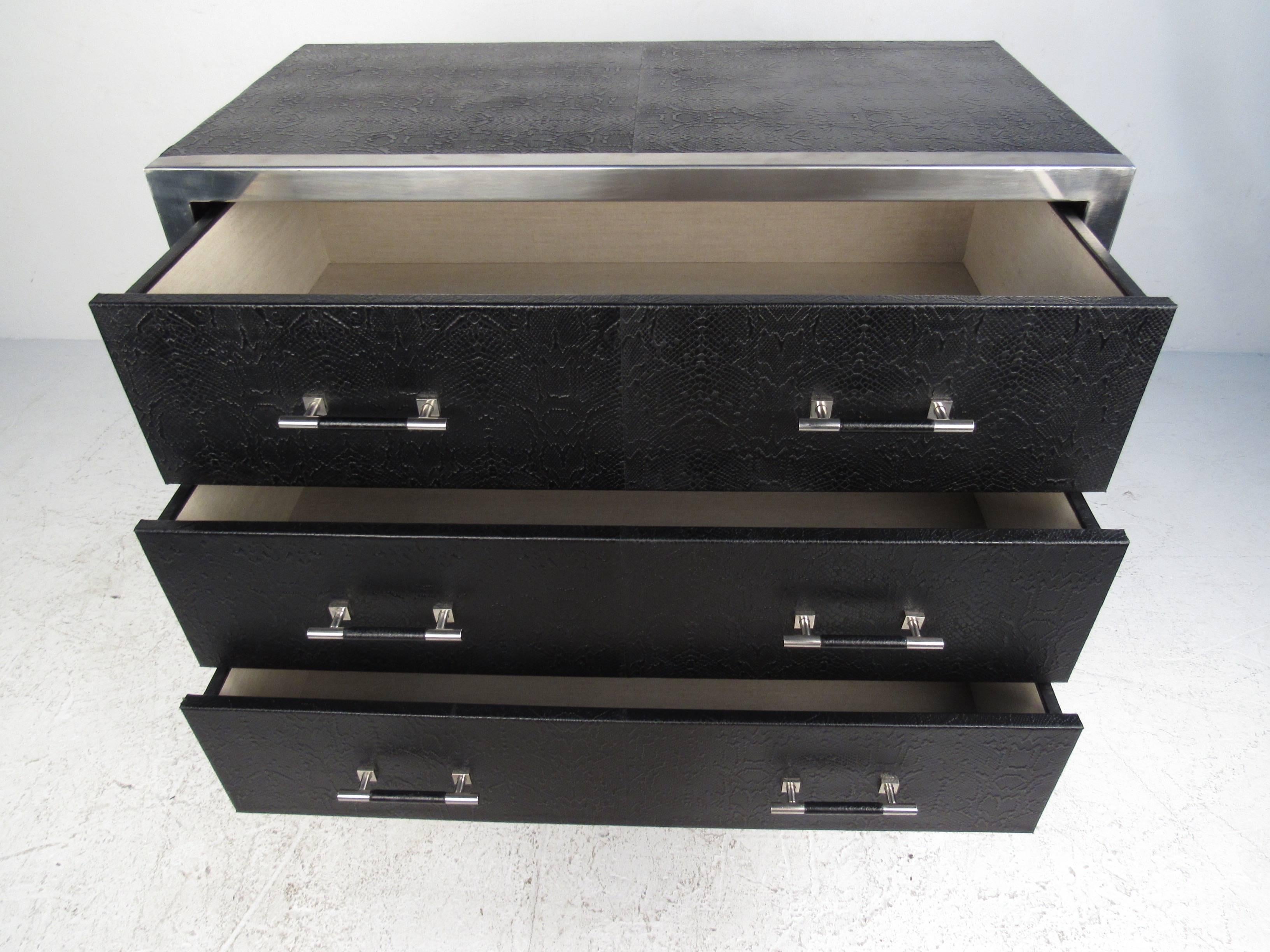 chrome chest of drawers