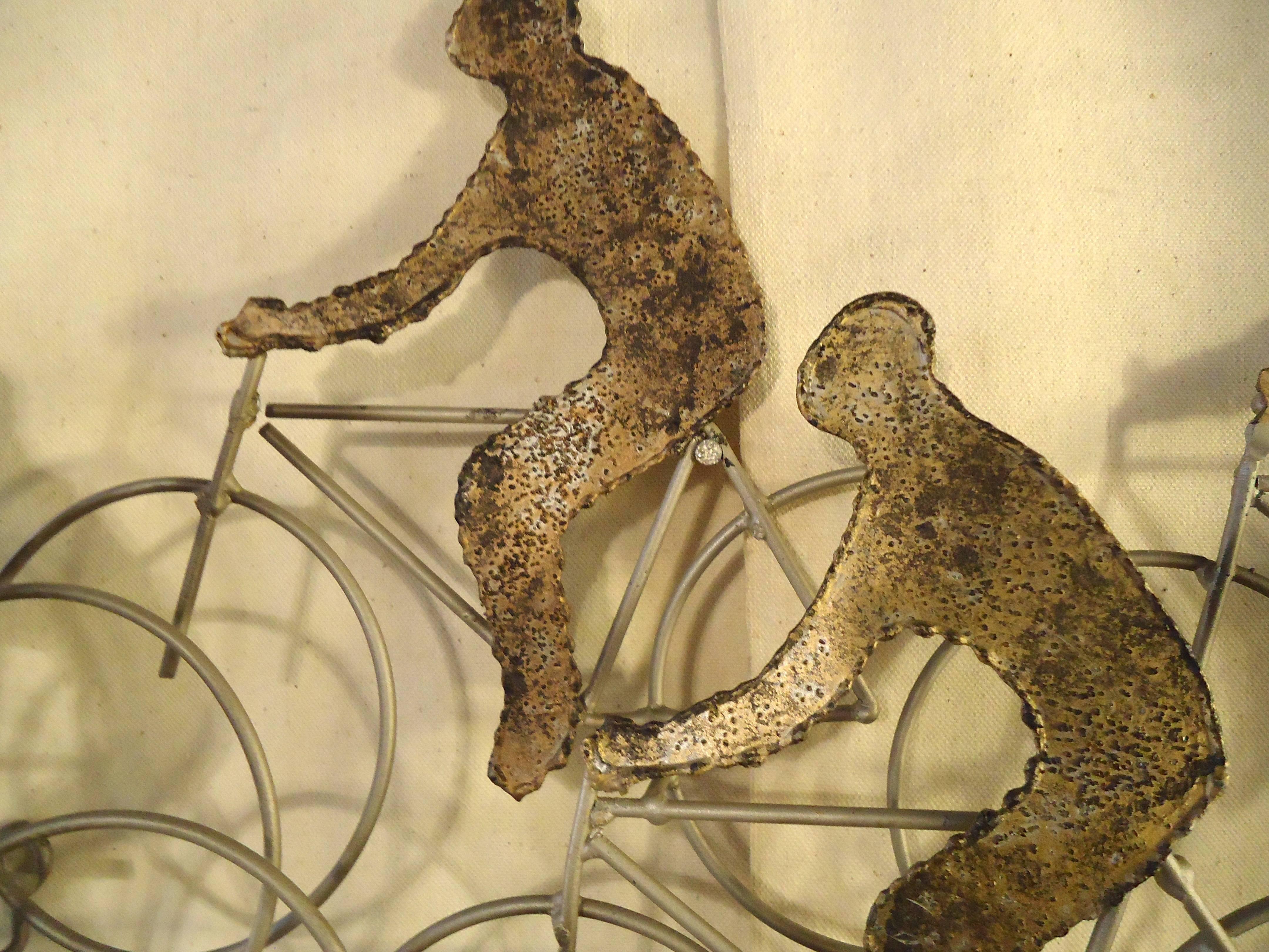 Mid-Century Bike Sculpture Wall Hanging In Good Condition In Brooklyn, NY