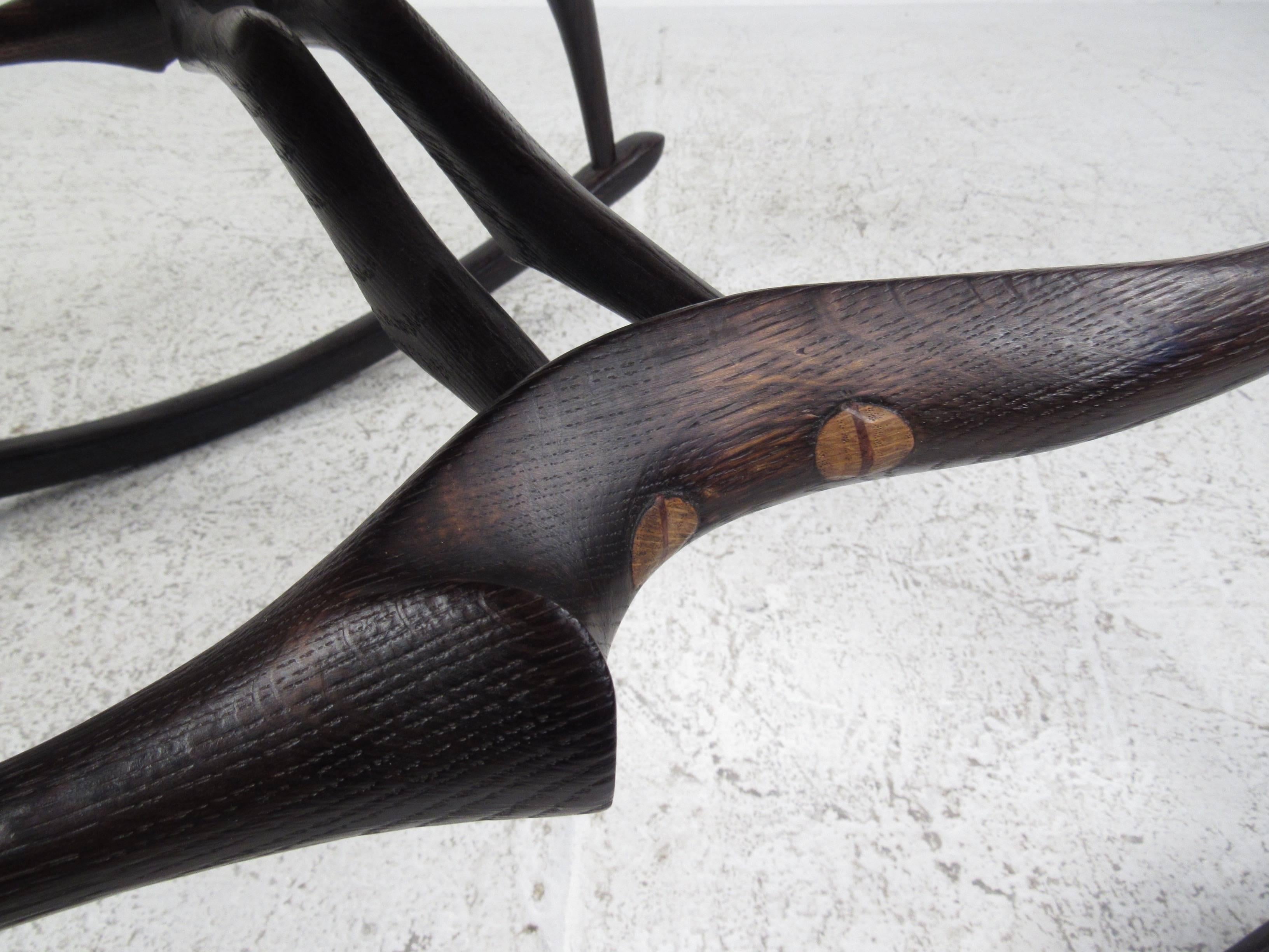 Contemporary Sculptural Windsor Rocking Chair by Joe Graham for Lenox Workshop