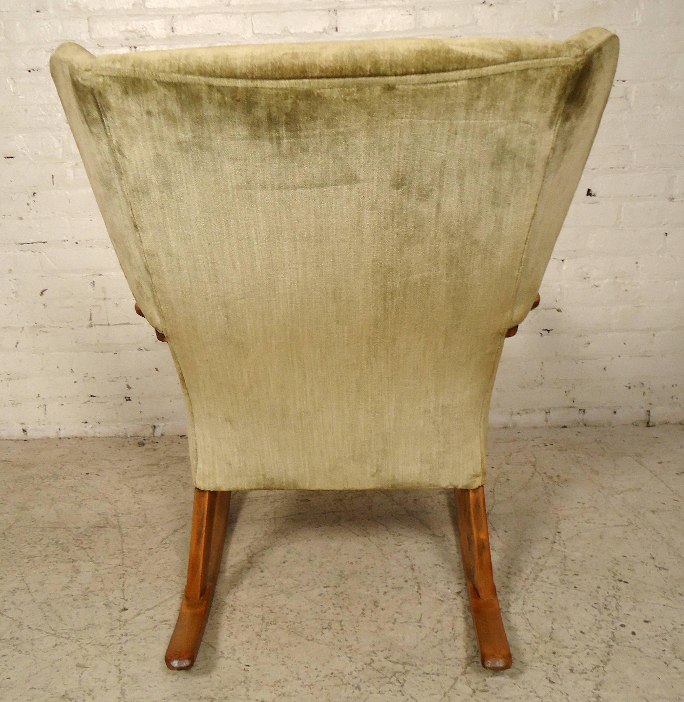 Mid-Century Modern Parker Knoll Wingback Rocking Chair