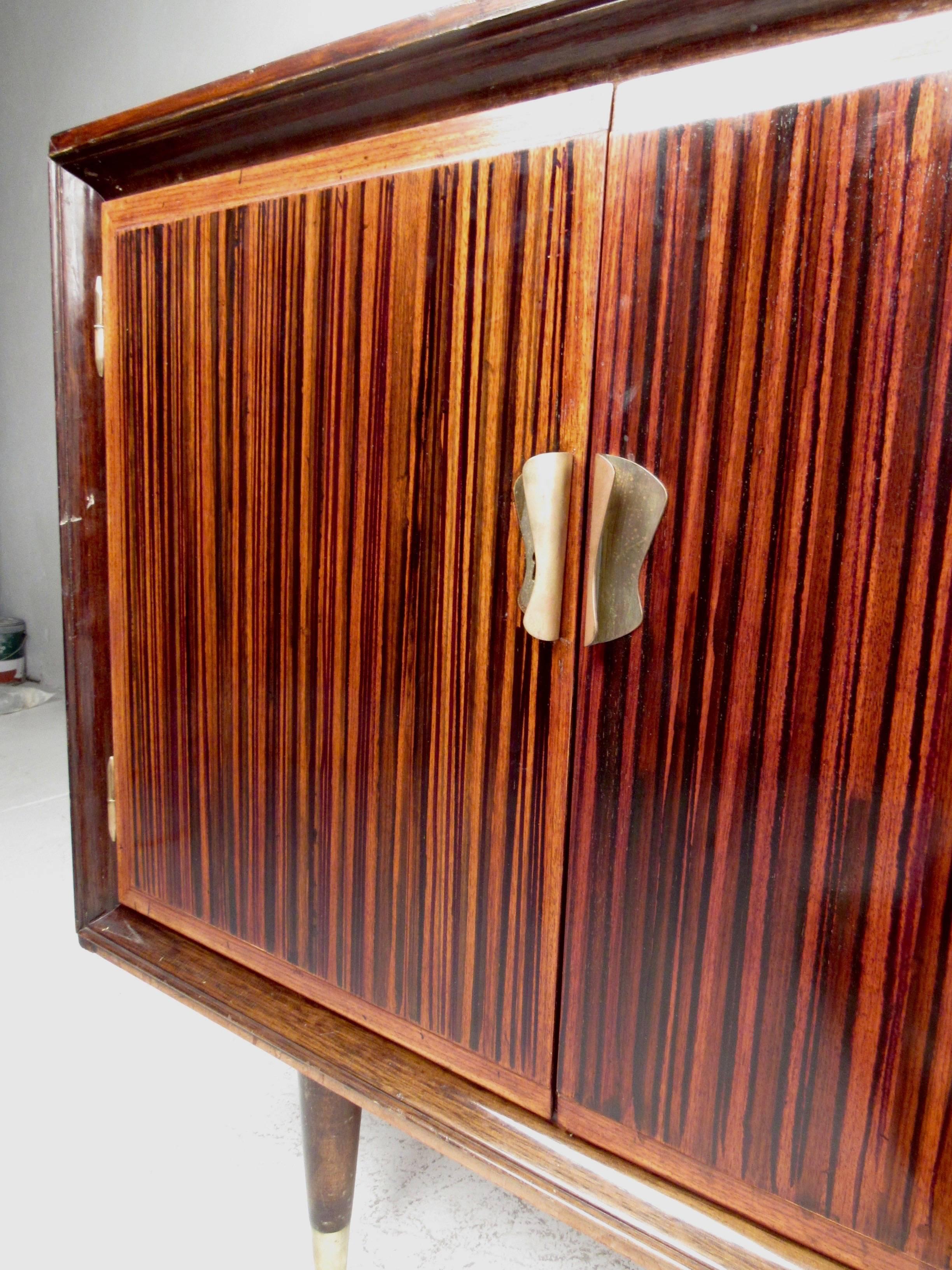 Mid-20th Century Italian Modern Rosewood Sideboard after Osaldo Borsani For Sale