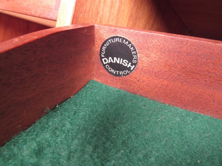 Mid-20th Century Danish Modern Teak Tambour Sideboard For Sale